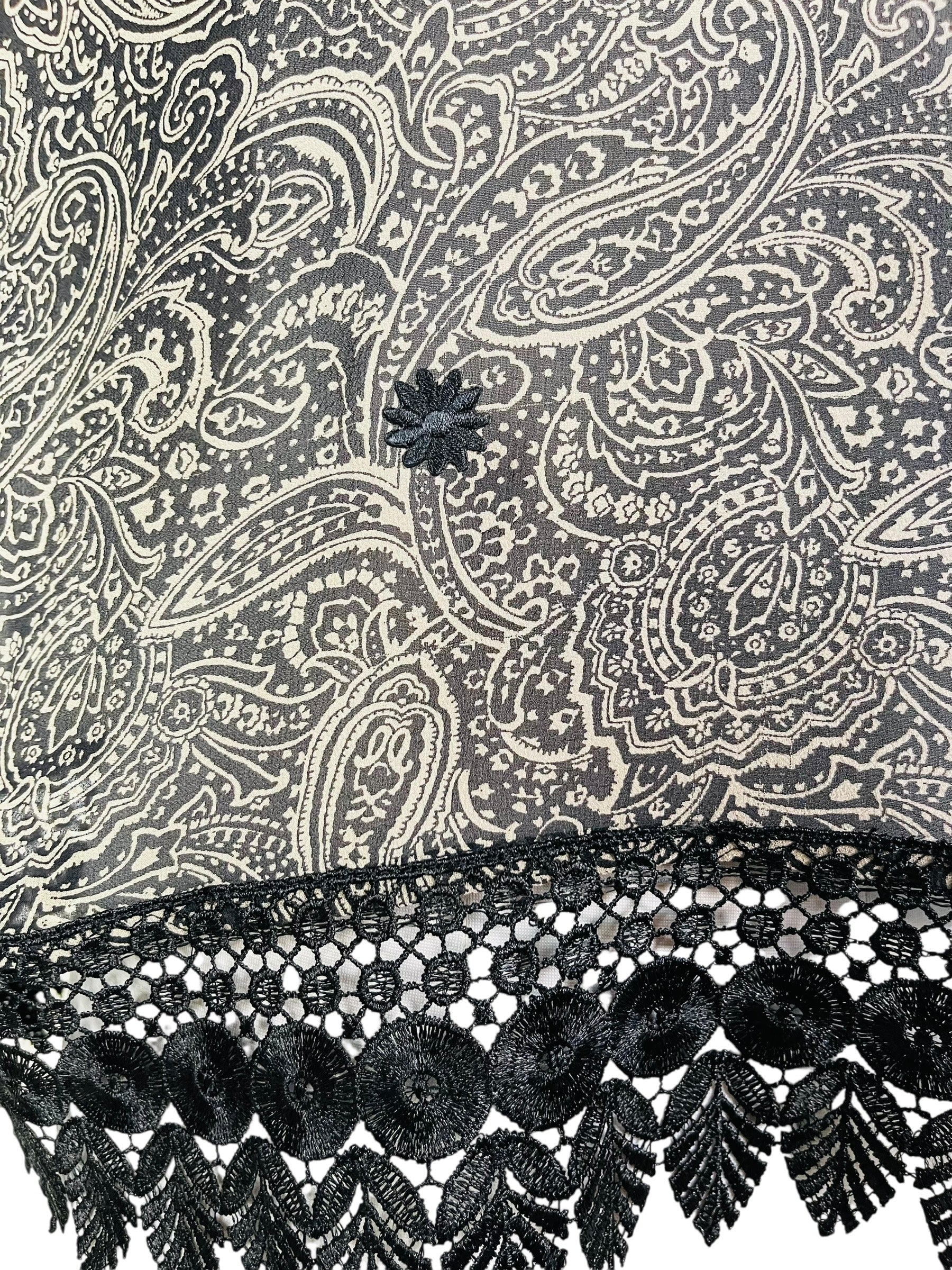 PRG7532 Sheer Avatar Pure Silk Side Slit Top