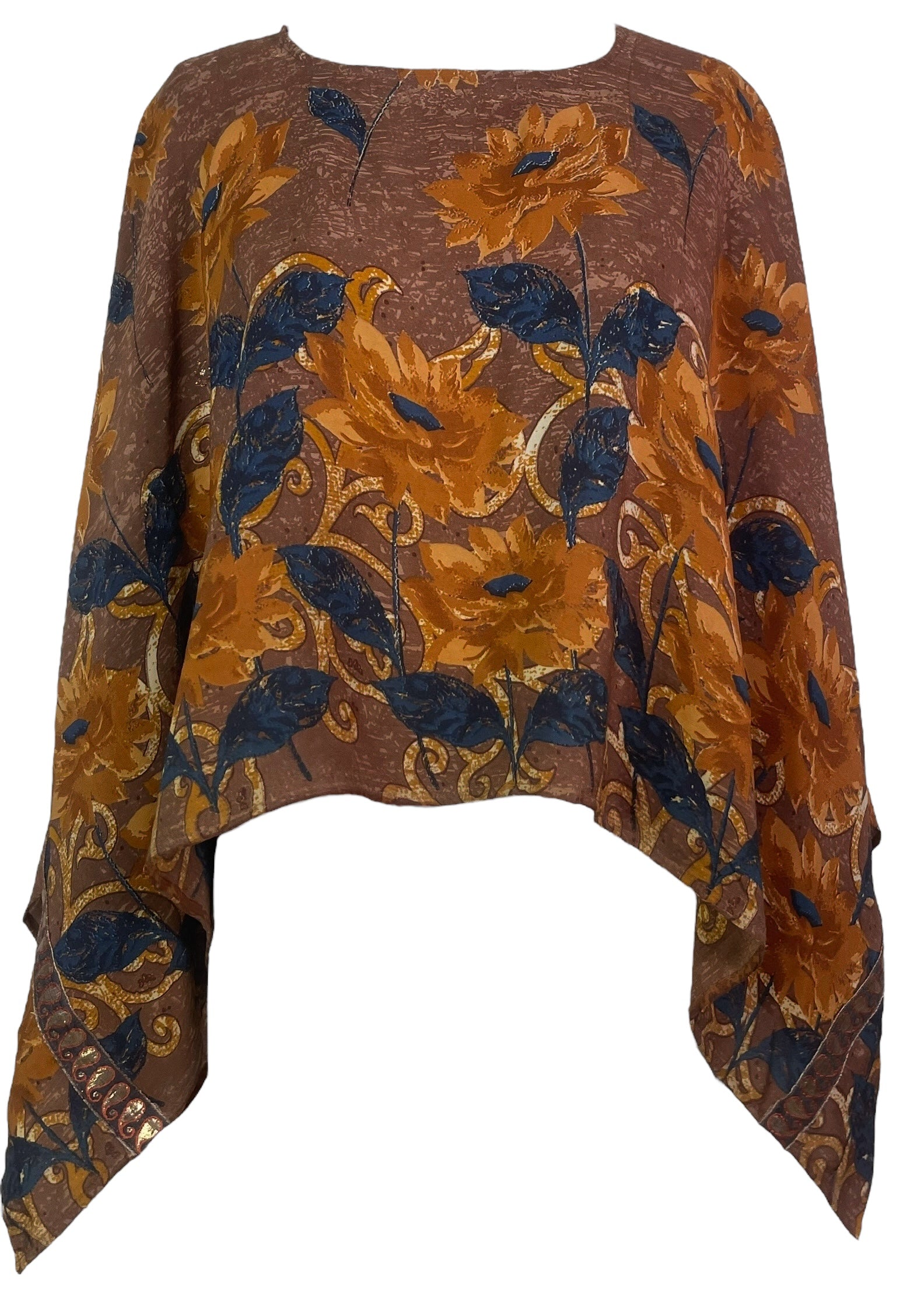 PREVIEW PRC7942 Avatar Pure Silk Capelet Poncho by DECEMBER2025 – Handmade ethical Poncho from sariKNOTsari using upcycled silk. Designed in Canada for travel and slow fashion, loved from Toronto to LA to Sydney.