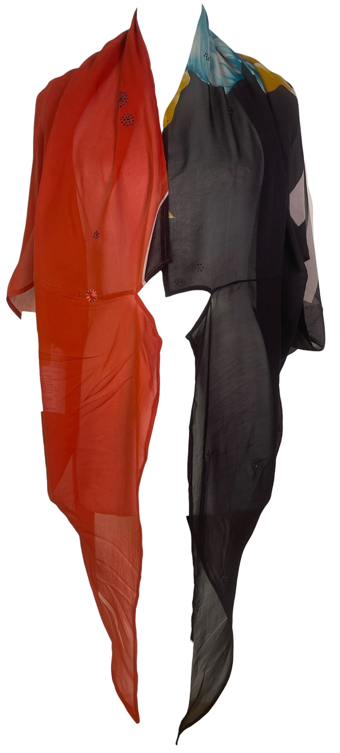 PREVIEW PRG8594 Sheer Wabi Sabi Pure Silk Cardigan by FEBRUARY2026 – Handmade ethical Cardigan from sariKNOTsari using upcycled silk. Designed in Canada for travel and slow fashion, loved from Toronto to LA to Sydney.