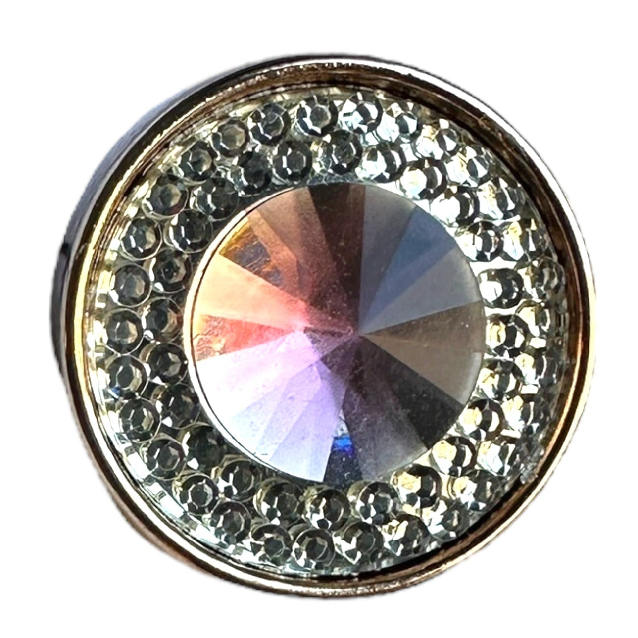 Pink Gem with Rhinestones Magnetic Button
