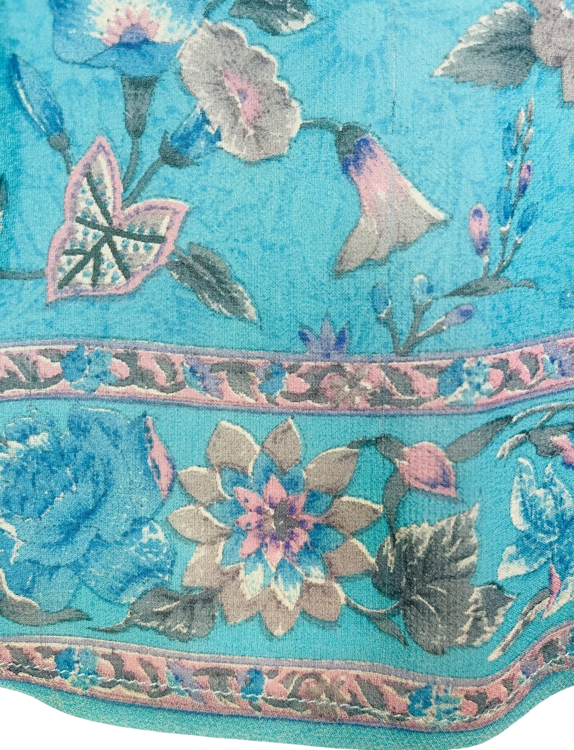 PRG7689 Sheer Wabi Sabi Pure Silk Kimono-Sleeved Top