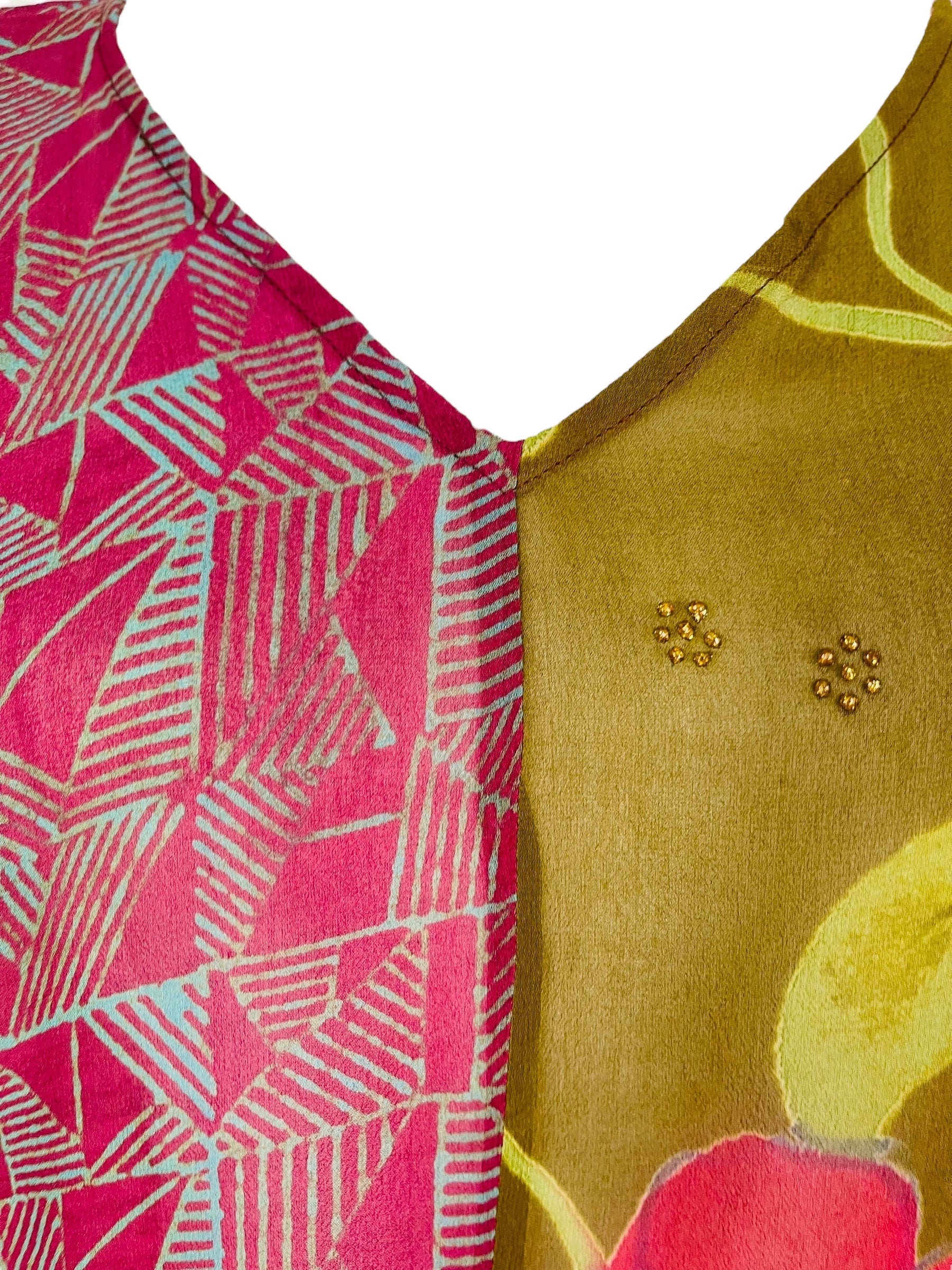 PRG7557 Sheer Avatar Pure Silk Waterfall Top