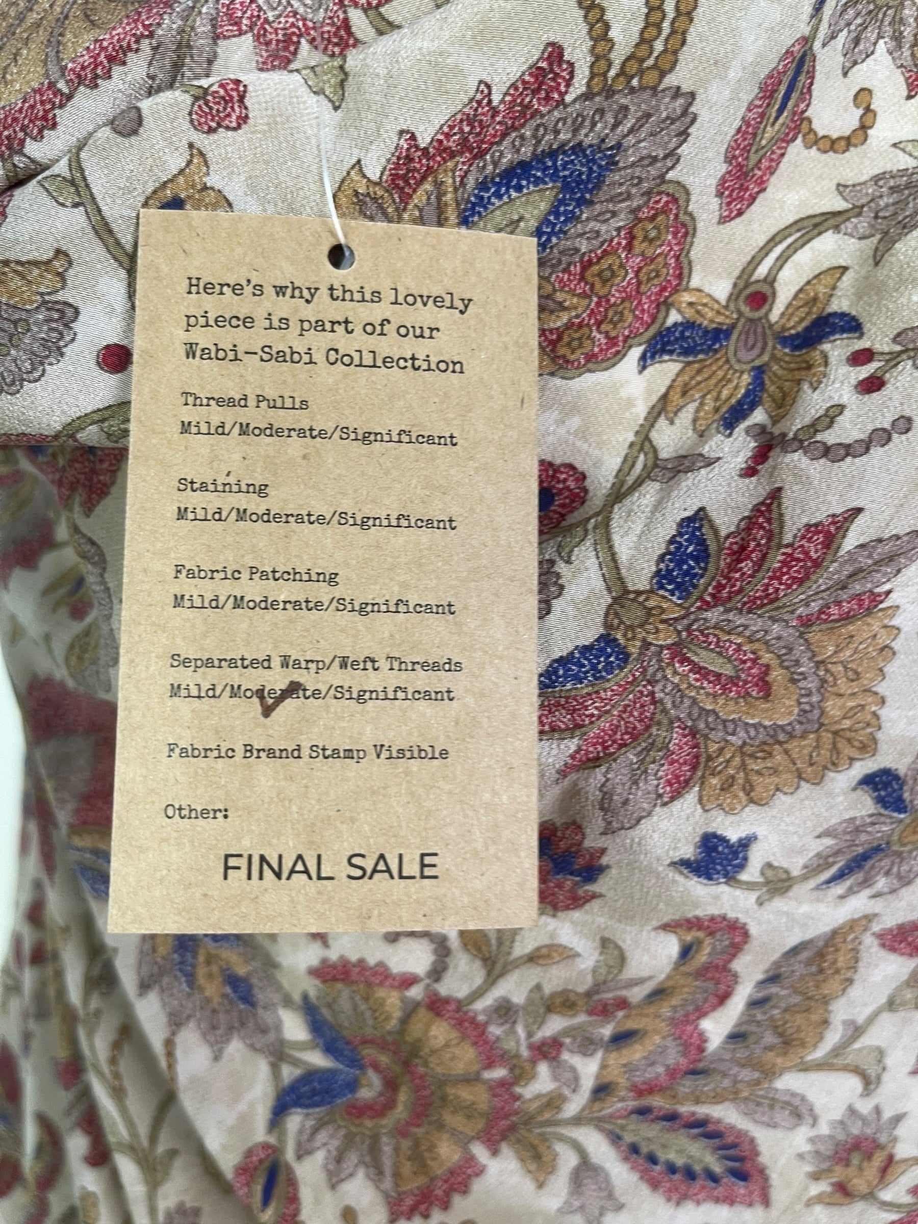 PRC7868 Wabi Sabi Pure Silk Long Tunic with Side Ties