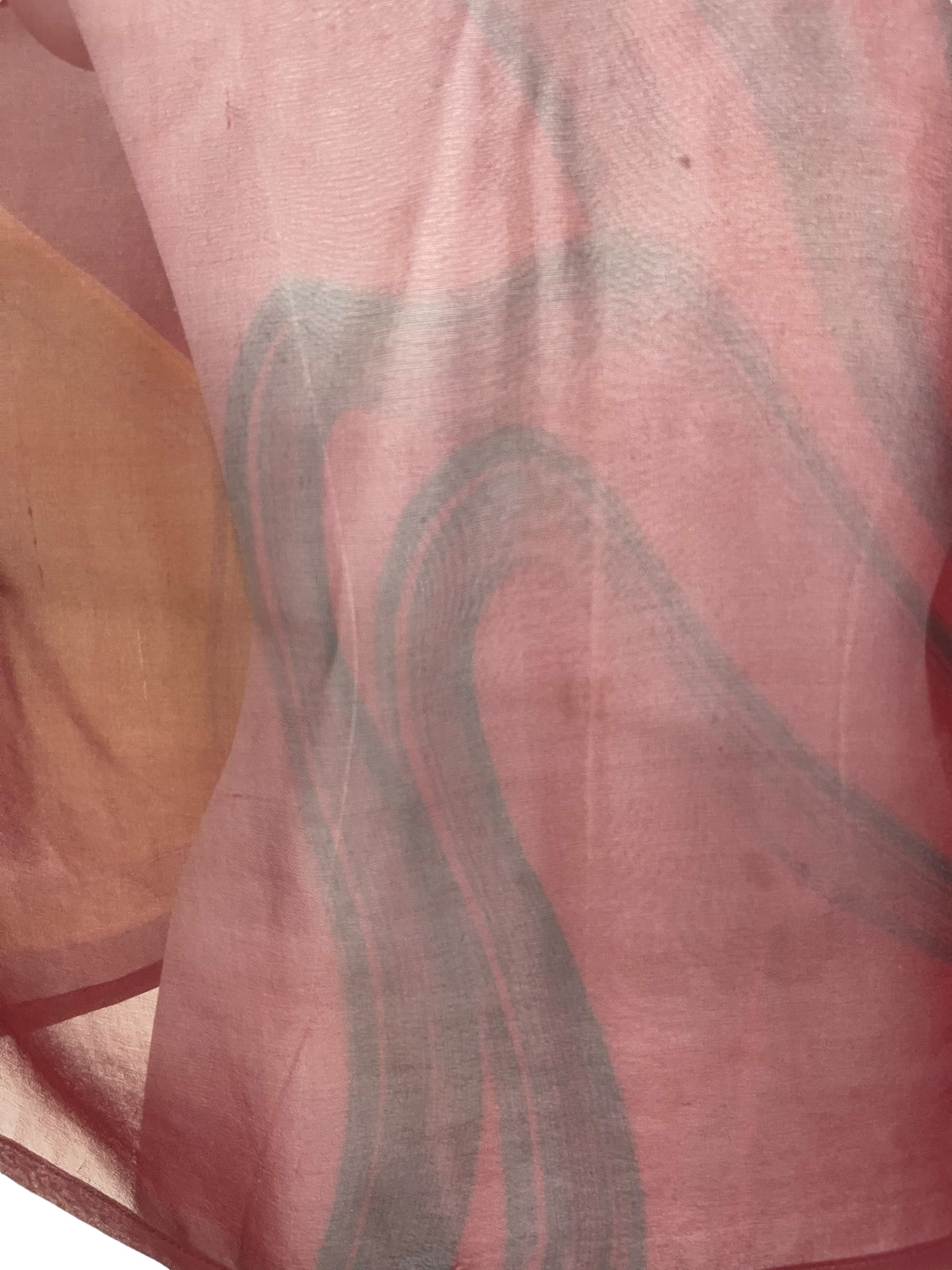 PRG7609 Sheer Wabi Sabi Pure Silk Boxy Top