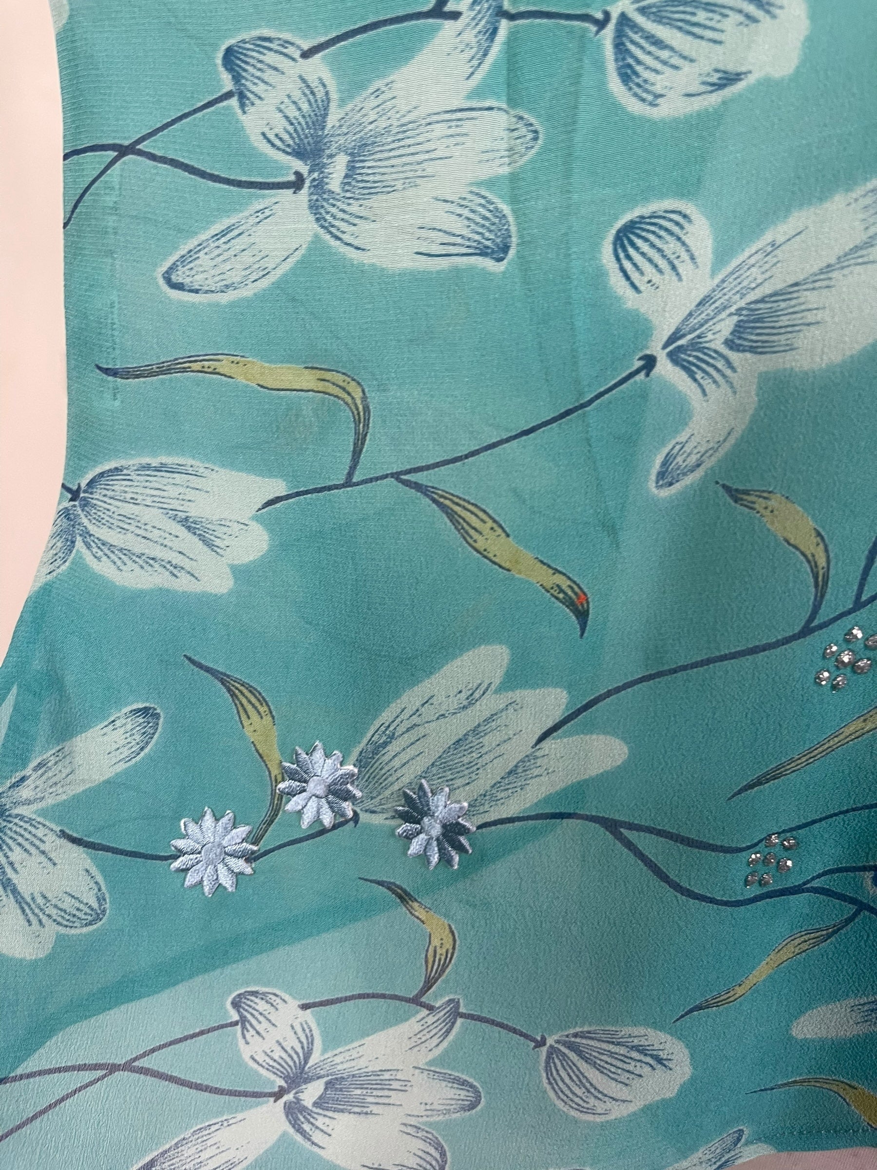 PRG8442 Sheer Avatar Pure Silk Long Tunic with Side Ties