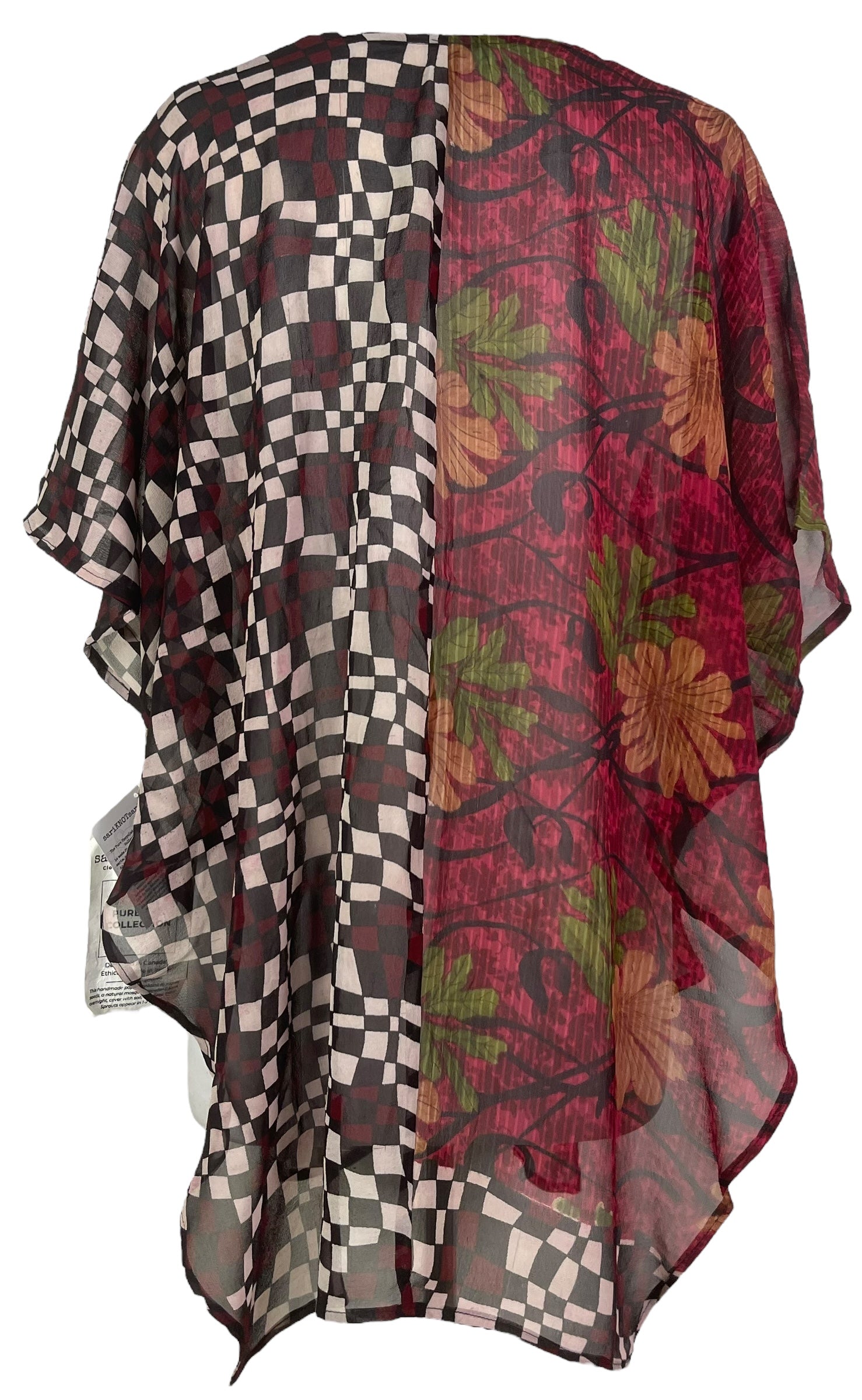 PRG7562 Sheer Wabi Sabi Pure Silk Waterfall Top