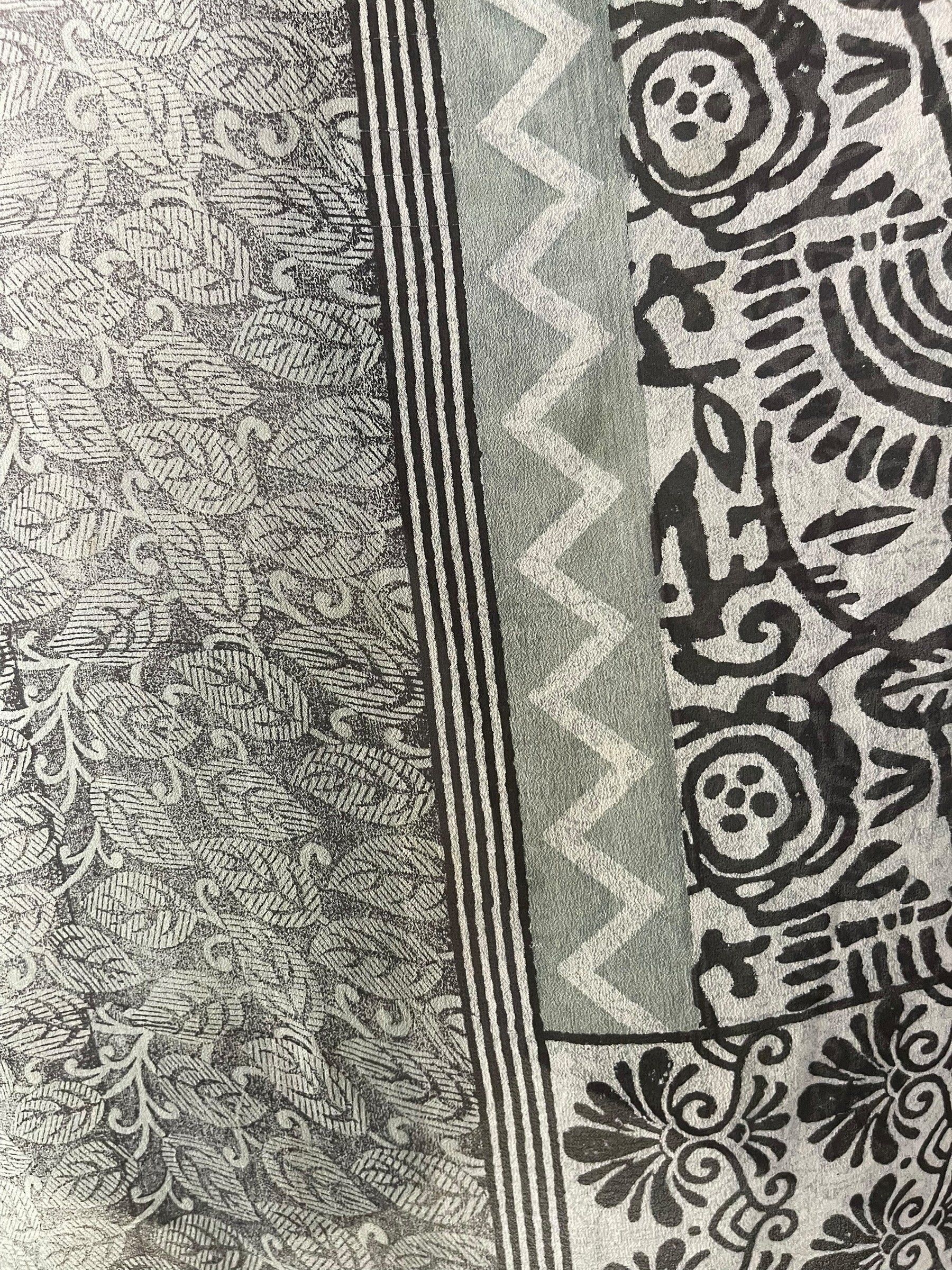 PRG7712 Sheer Wabi Sabi Pure Silk Short Kaftan Tunic With Slits