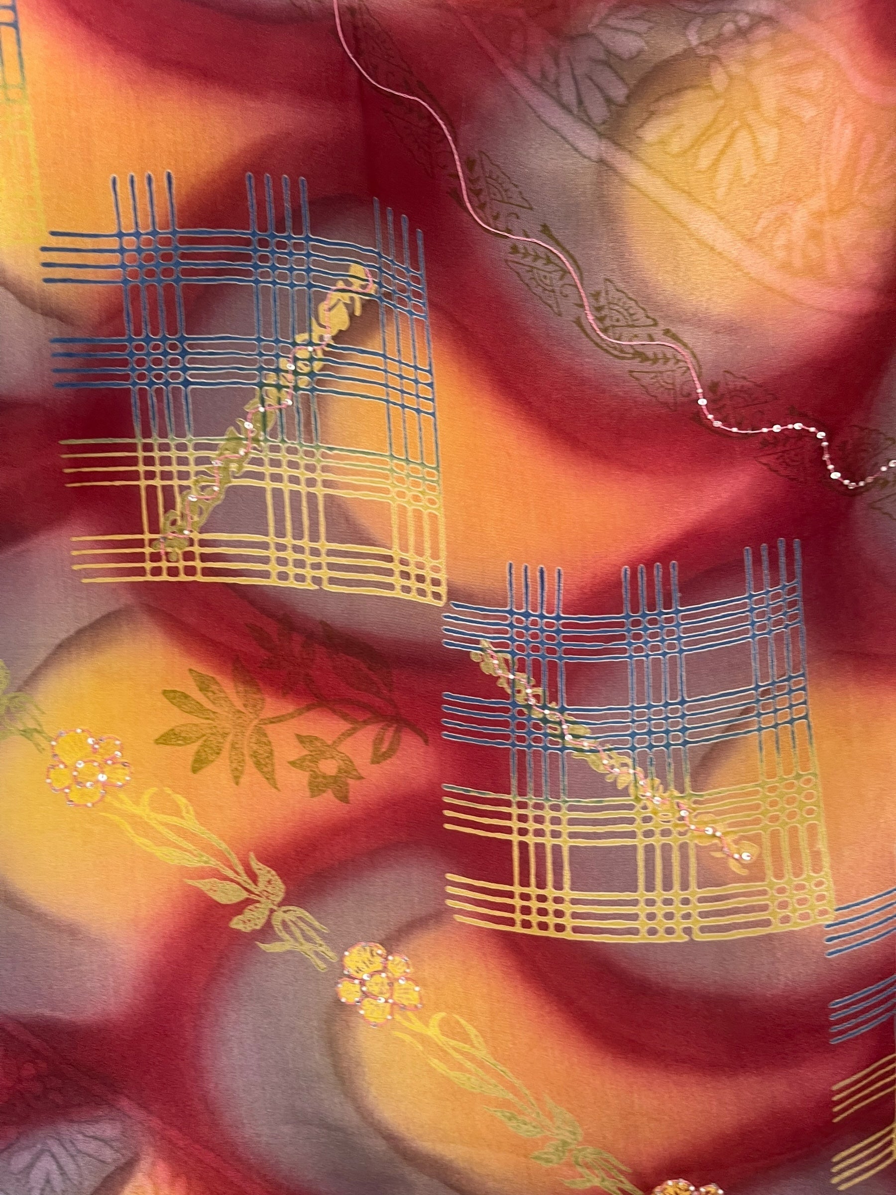 PRC8302 Avatar Pure Silk Short Kaftan Tunic with Slits