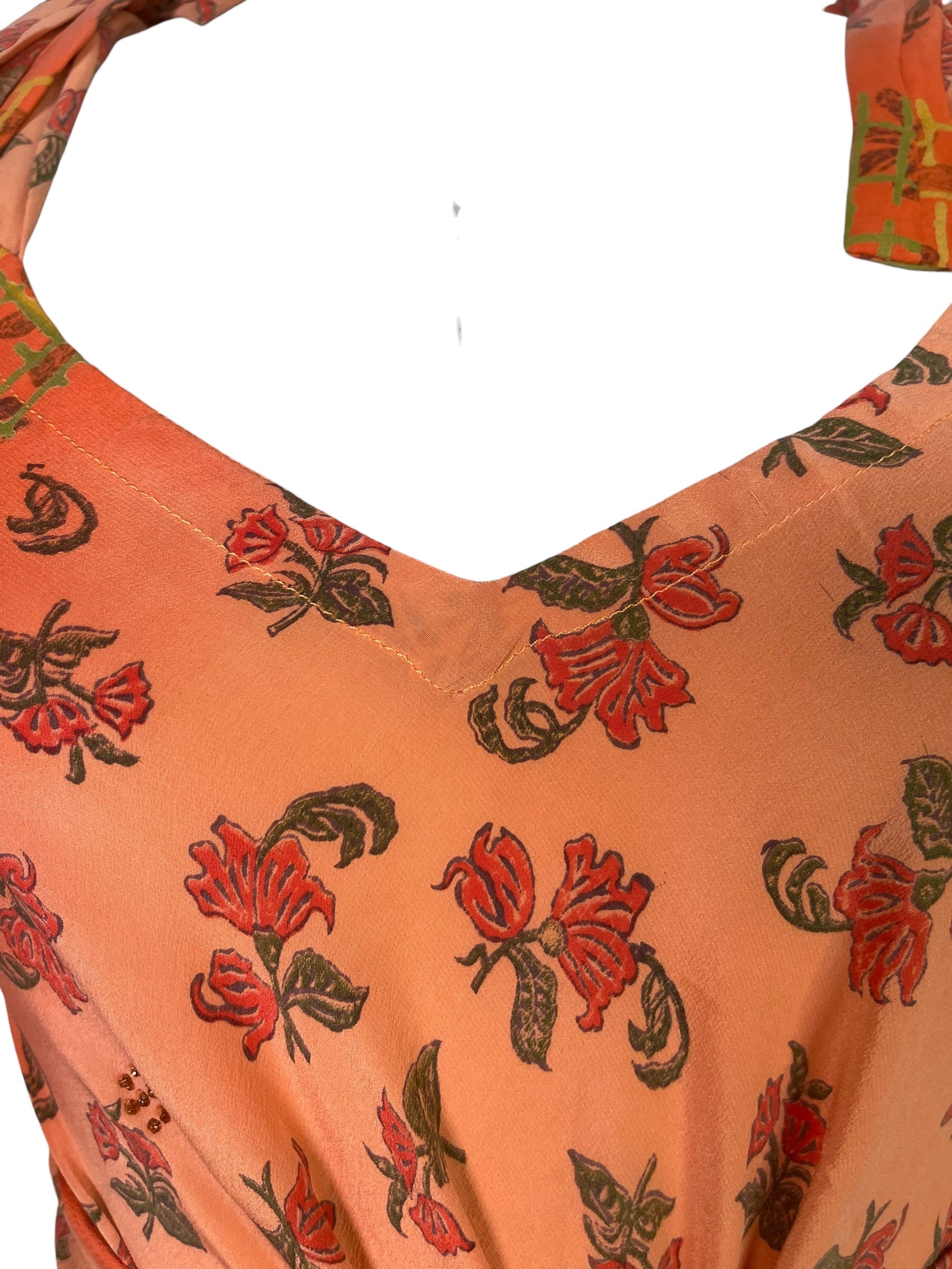 PREVIEW PRC8646 Avatar Pure Silk Maxi Dress with Belt by MARCH2026 – Handmade ethical Maxi Dress from sariKNOTsari using upcycled silk. Designed in Canada for travel and slow fashion, loved from Toronto to LA to Sydney.