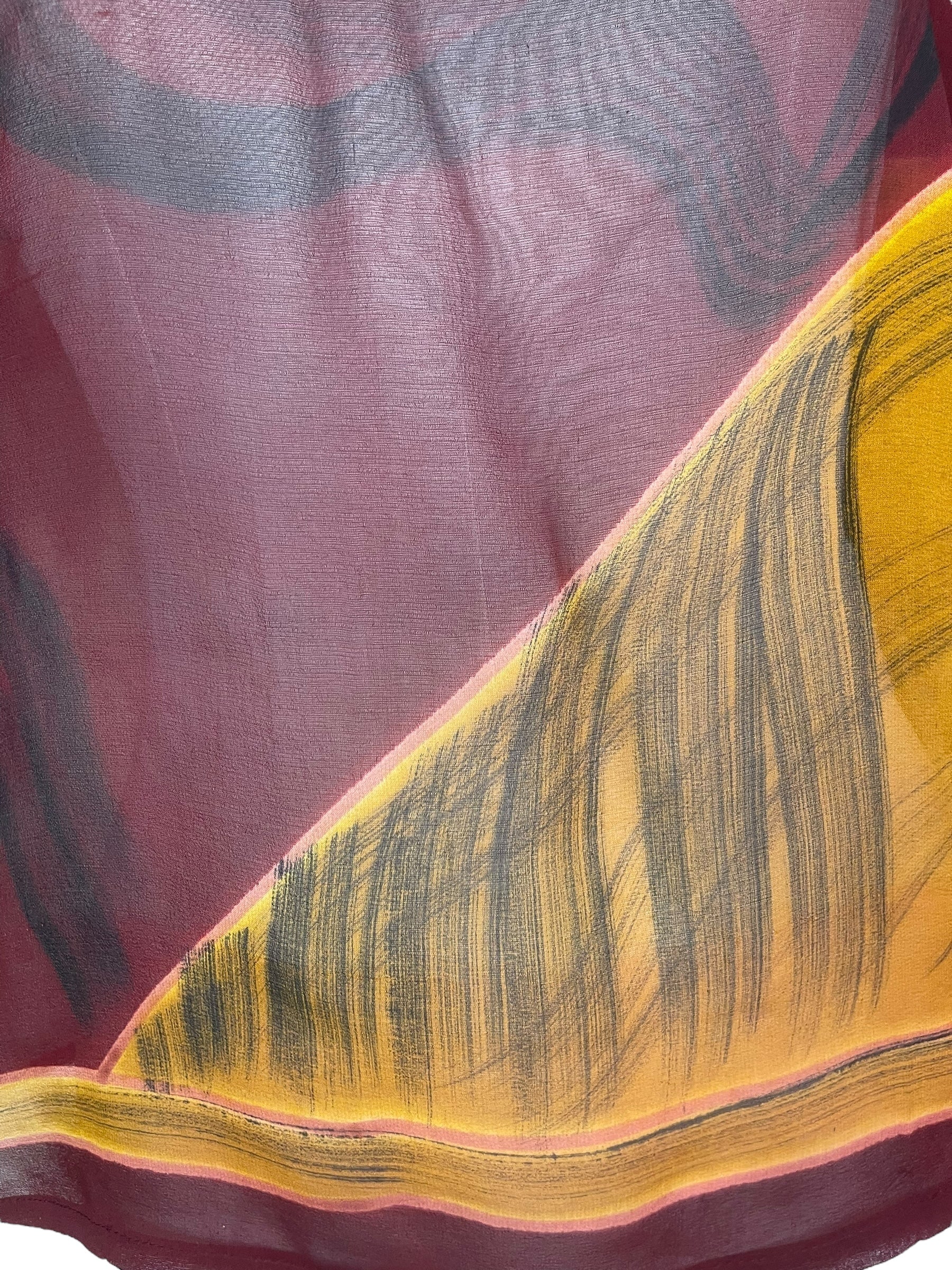 PRG7609 Sheer Wabi Sabi Pure Silk Boxy Top