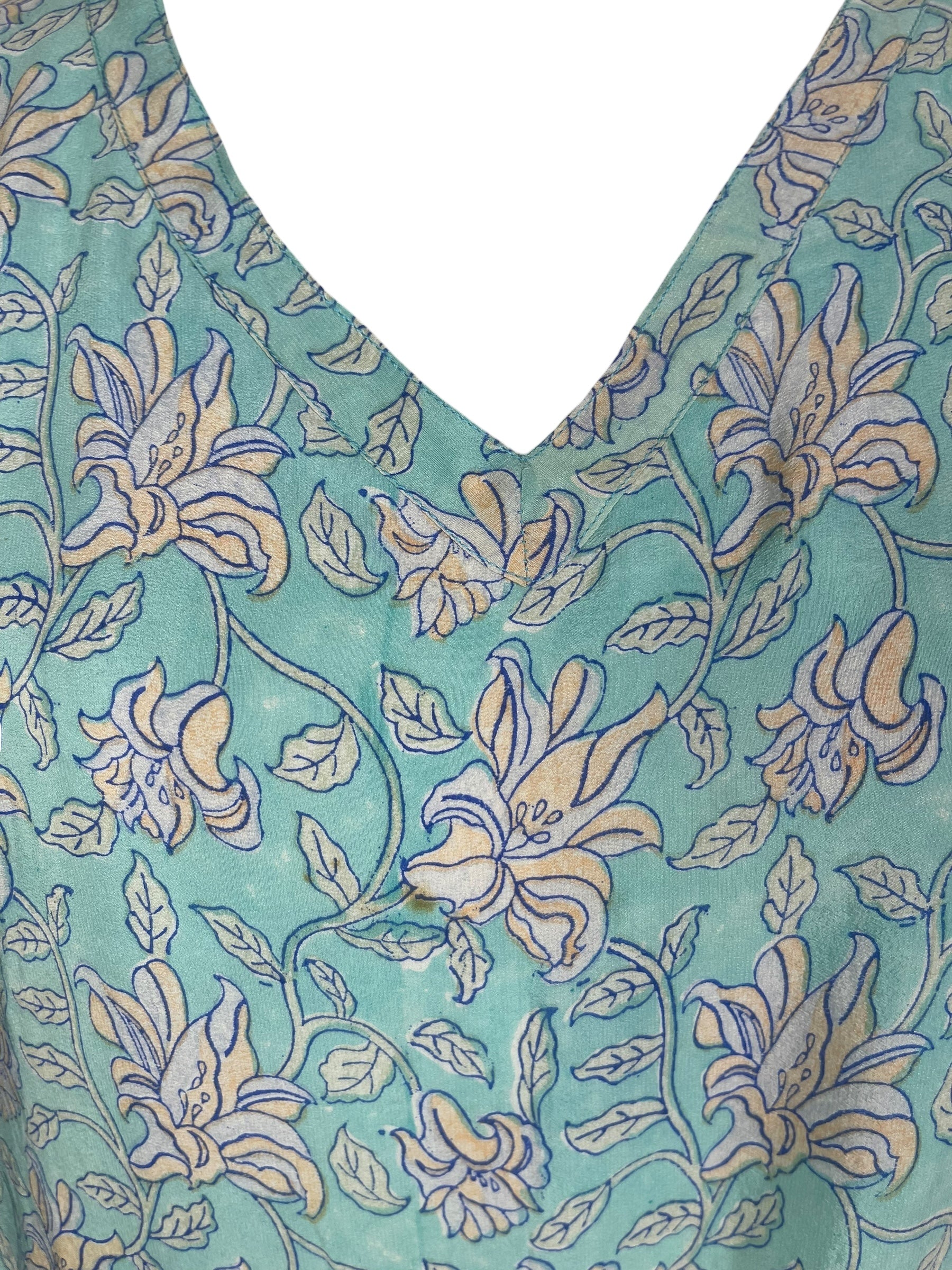 PRC8013 Wabi Sabi Pure Silk Short Kaftan Tunic With Slits