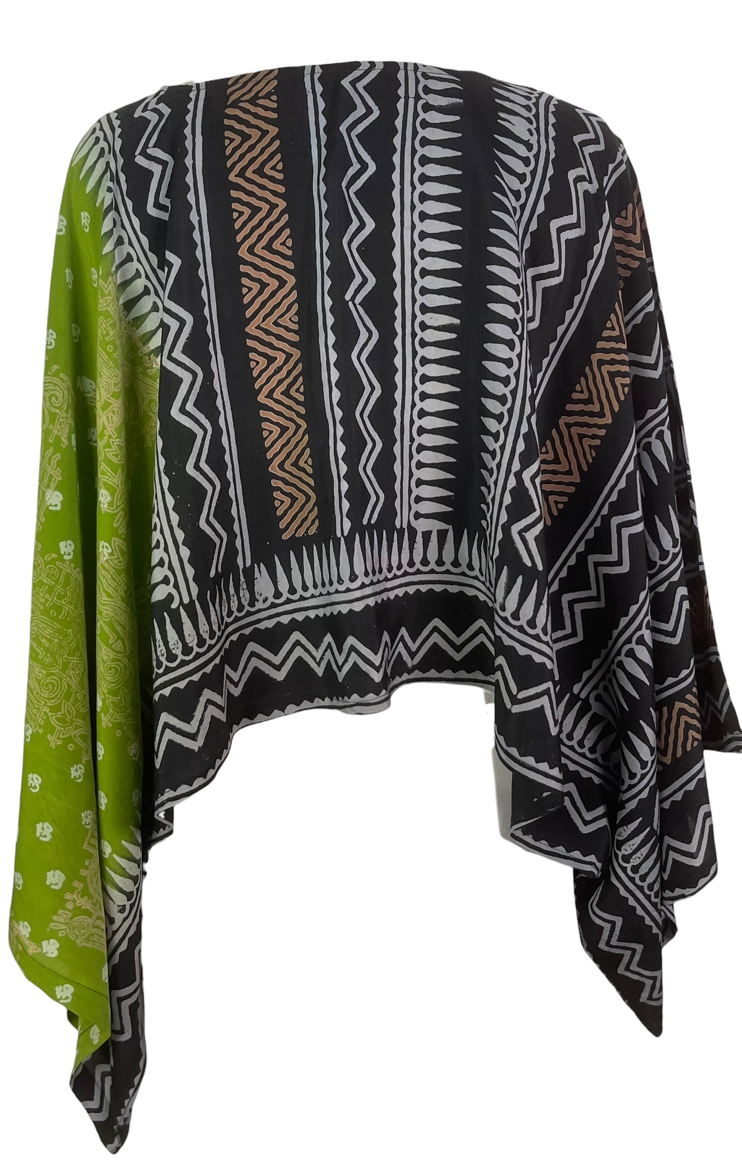 PRC8497 Wabi Sabi Pure Silk Kimono-Sleeved Top