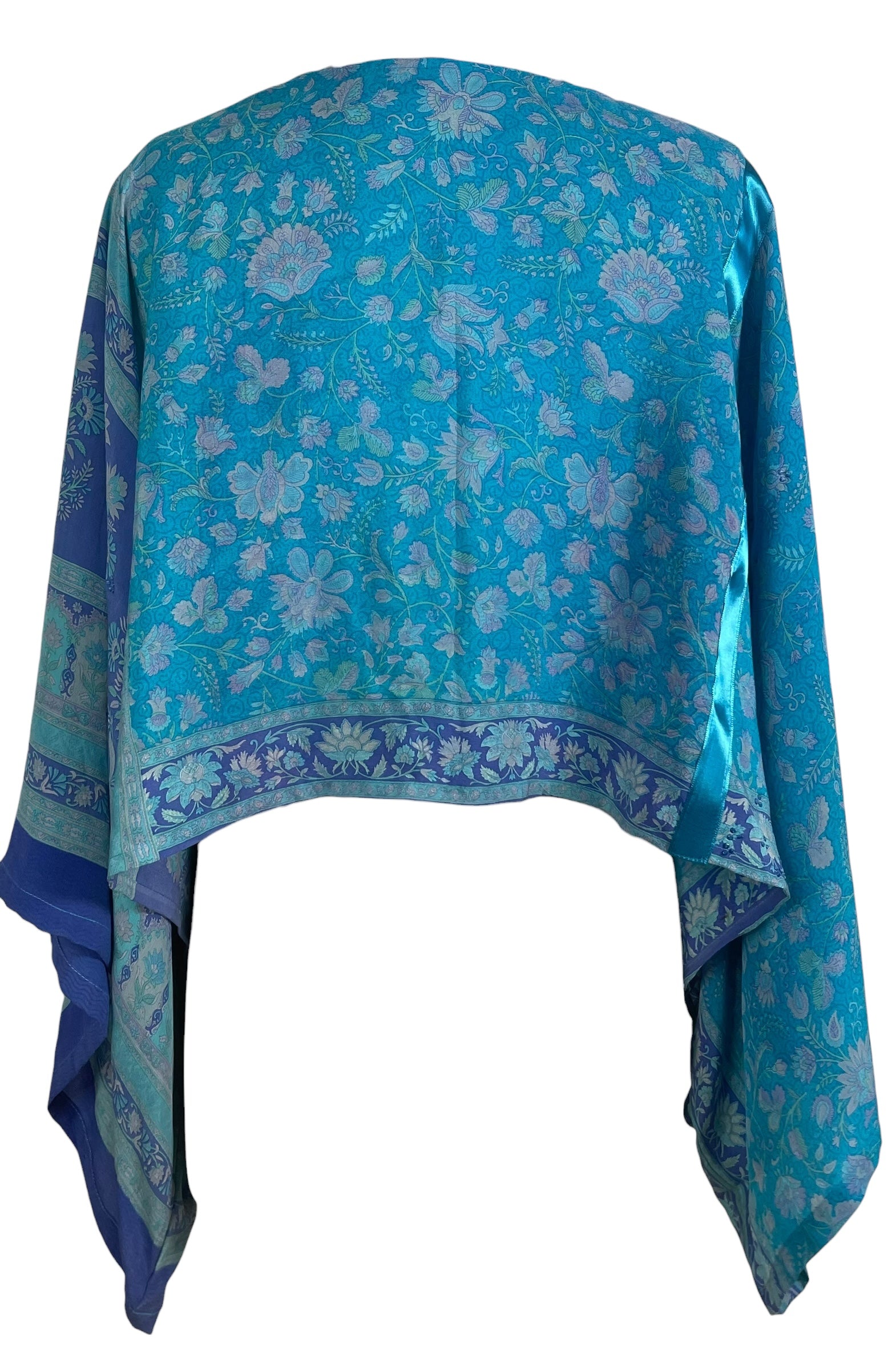 PREVIEW PRC8735 Avatar Pure Silk Kimono-Sleeved Top by MARCH2026 – Handmade ethical Kimono Top from sariKNOTsari using upcycled silk. Designed in Canada for travel and slow fashion, loved from Toronto to LA to Sydney. Featuring Zsiska, Bryn Walker and Artisan Leather coats by Rejean Pepin, Pepin designs