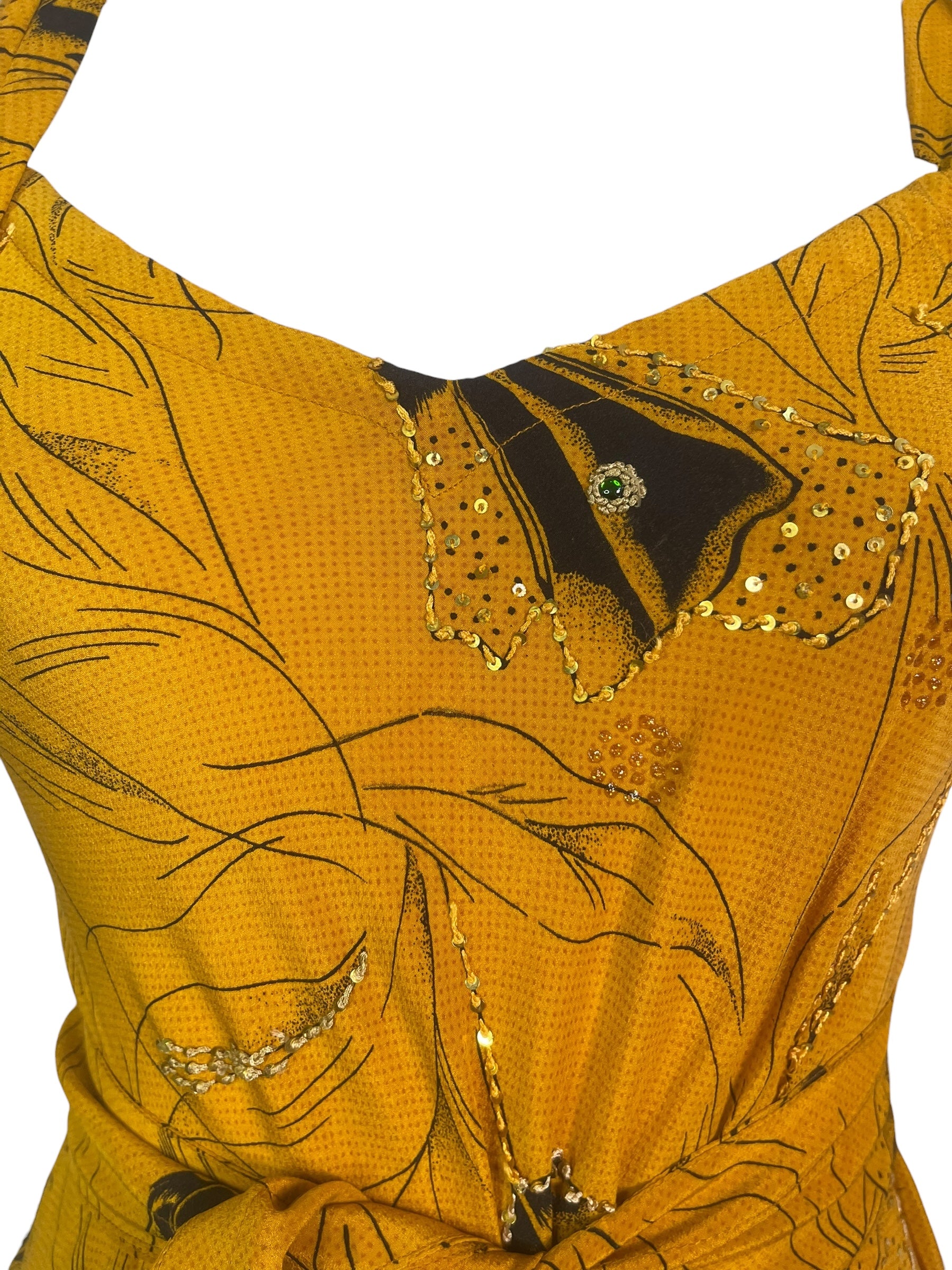 PRC8821 Avatar Pure Silk Maxi Dress with Belt