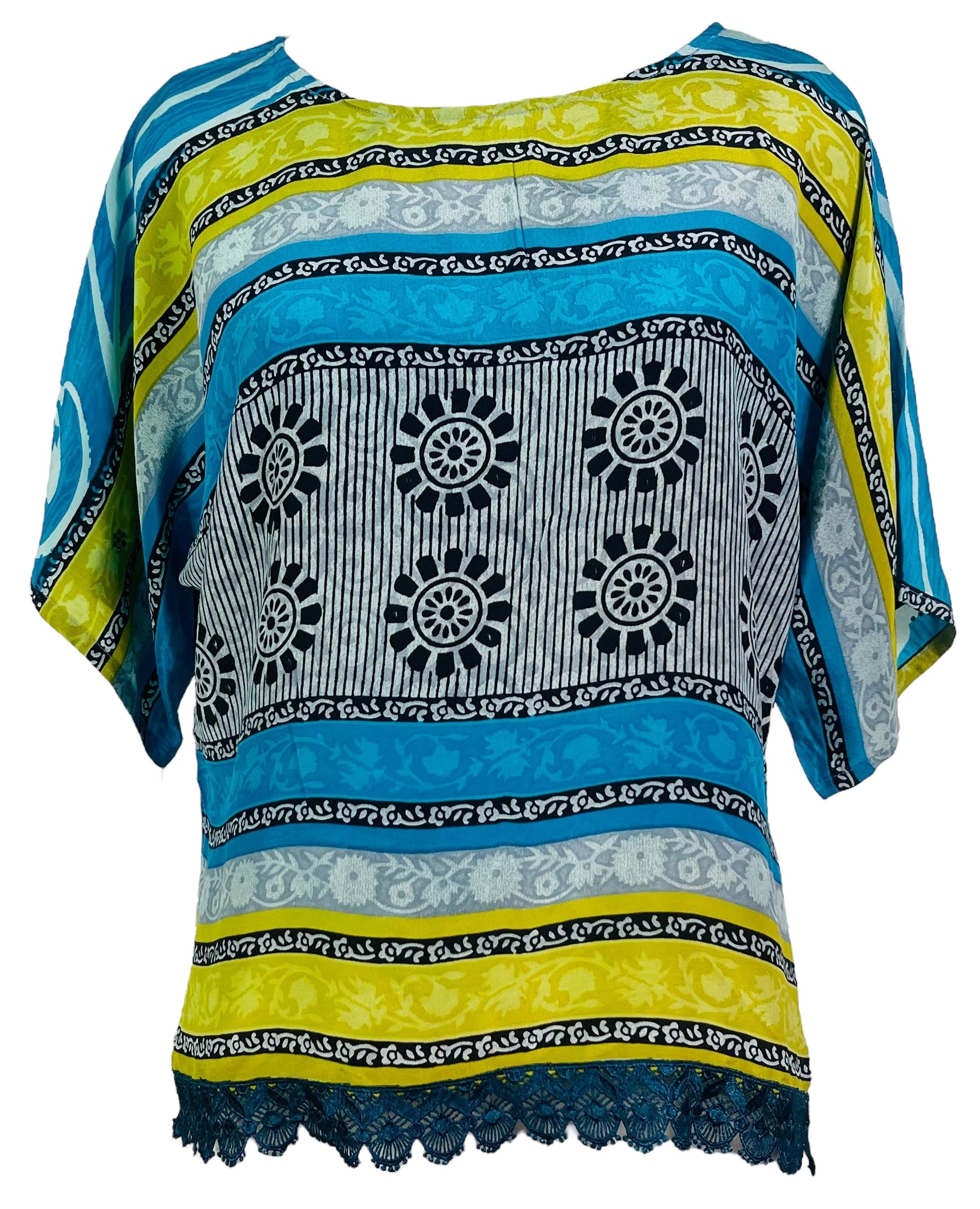 PRC6722 Avatar Pure Silk Side Slit Top