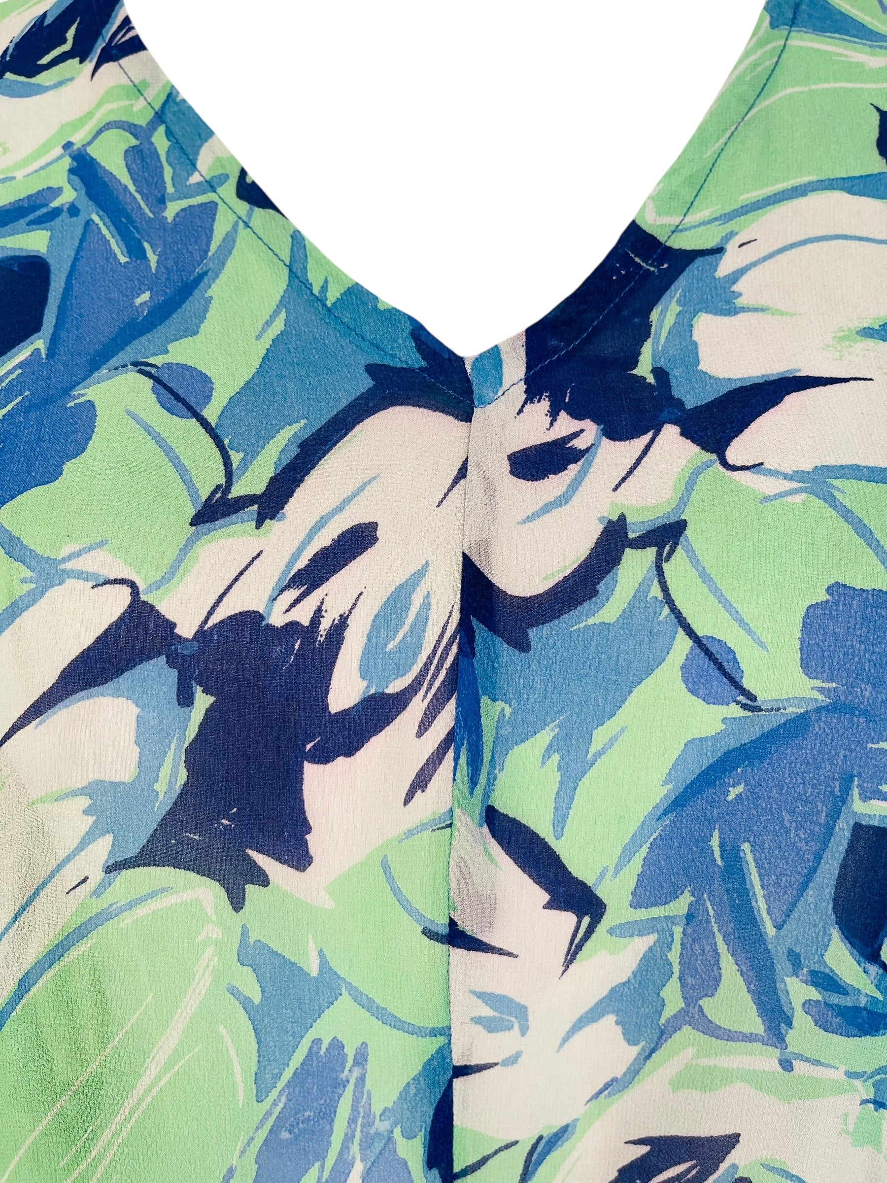 PRG7574 Sheer Avatar Pure Silk Waterfall Top