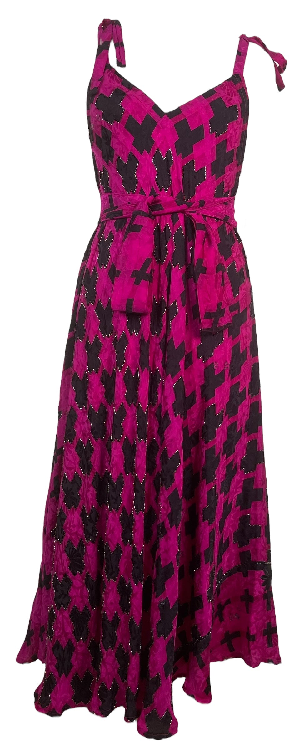 PRC7680 Wabi Sabi Pure Silk Maxi Dress with Belt