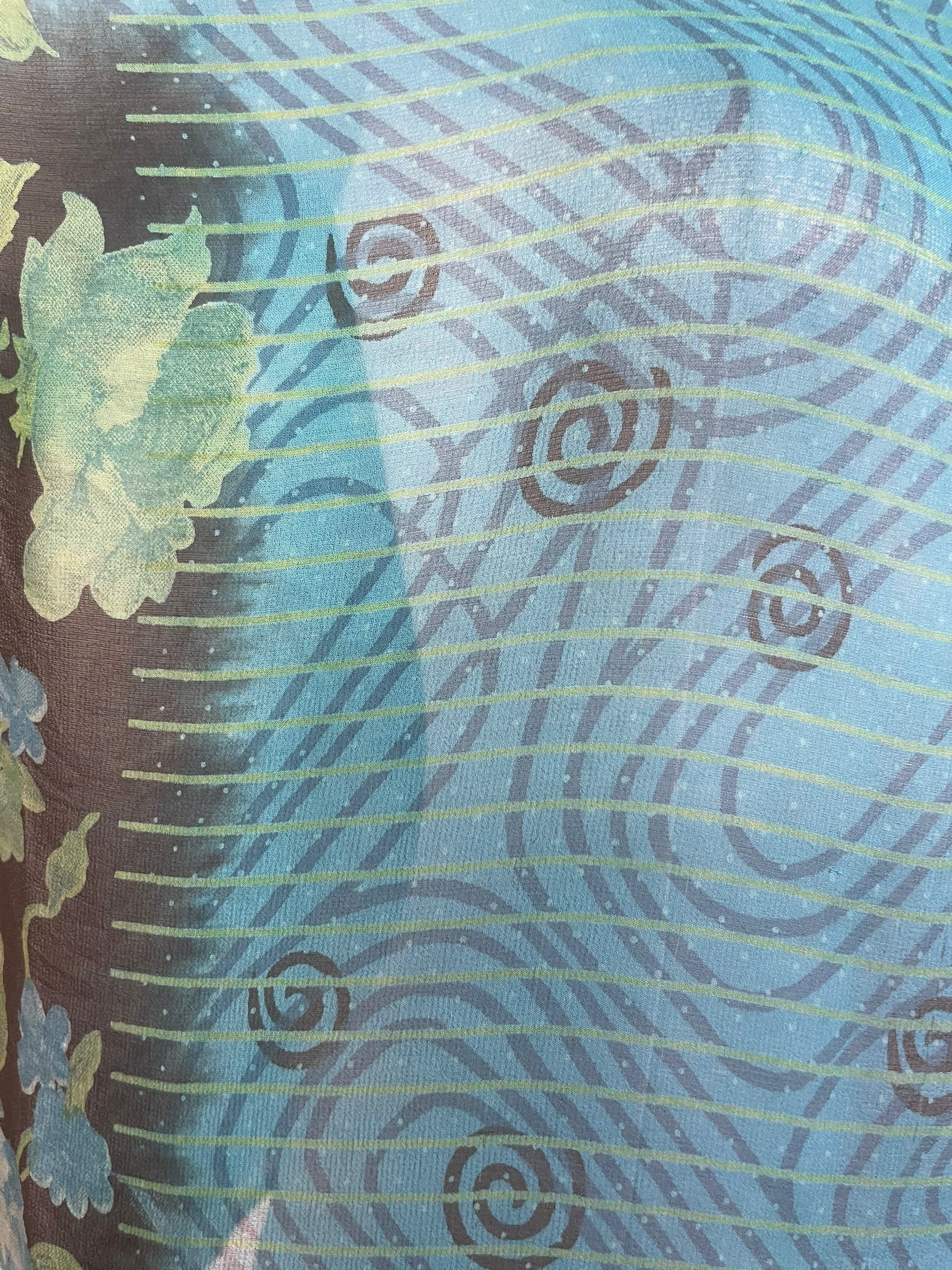 PRG7267 Sheer Avatar Pure Silk Boxy Top