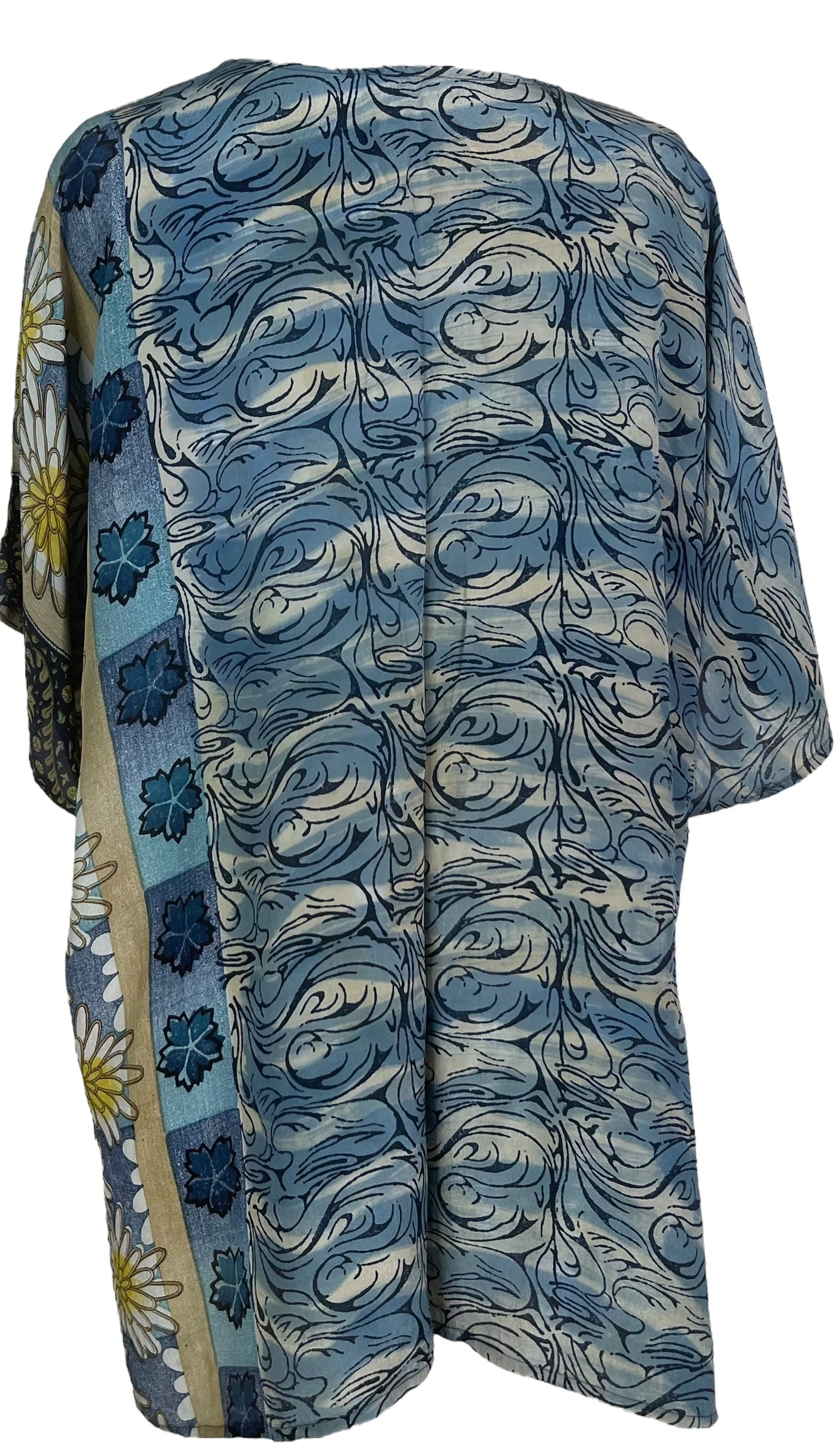 PRC7511 Wabi Sabi Pure Silk Kimono-Sleeved Jacket with Belt
