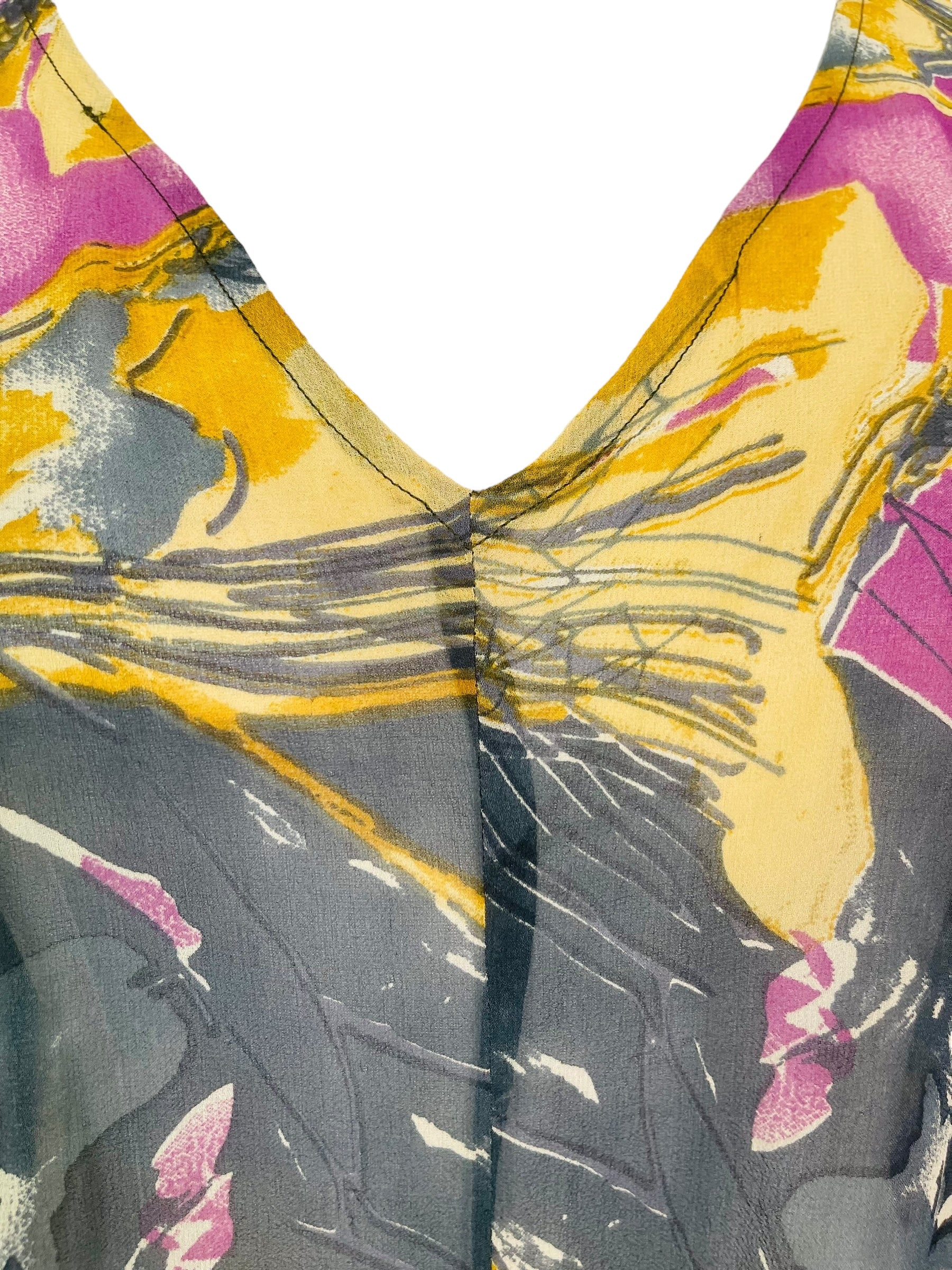 PRG7591 Sheer Wabi Sabi Pure Silk Waterfall Top