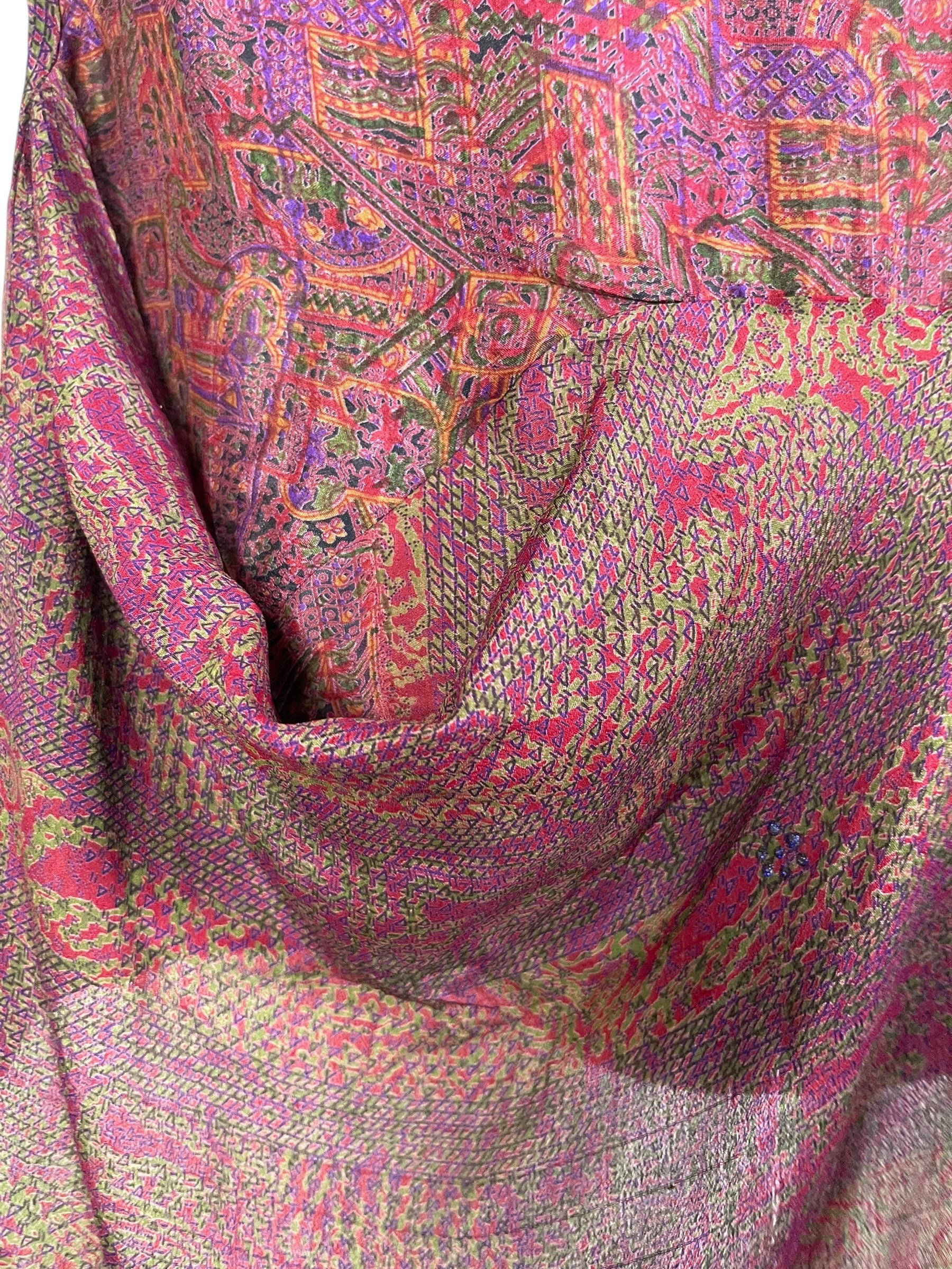 PRC6827 Avatar Pure Silk Self Pocket Tunic Dress