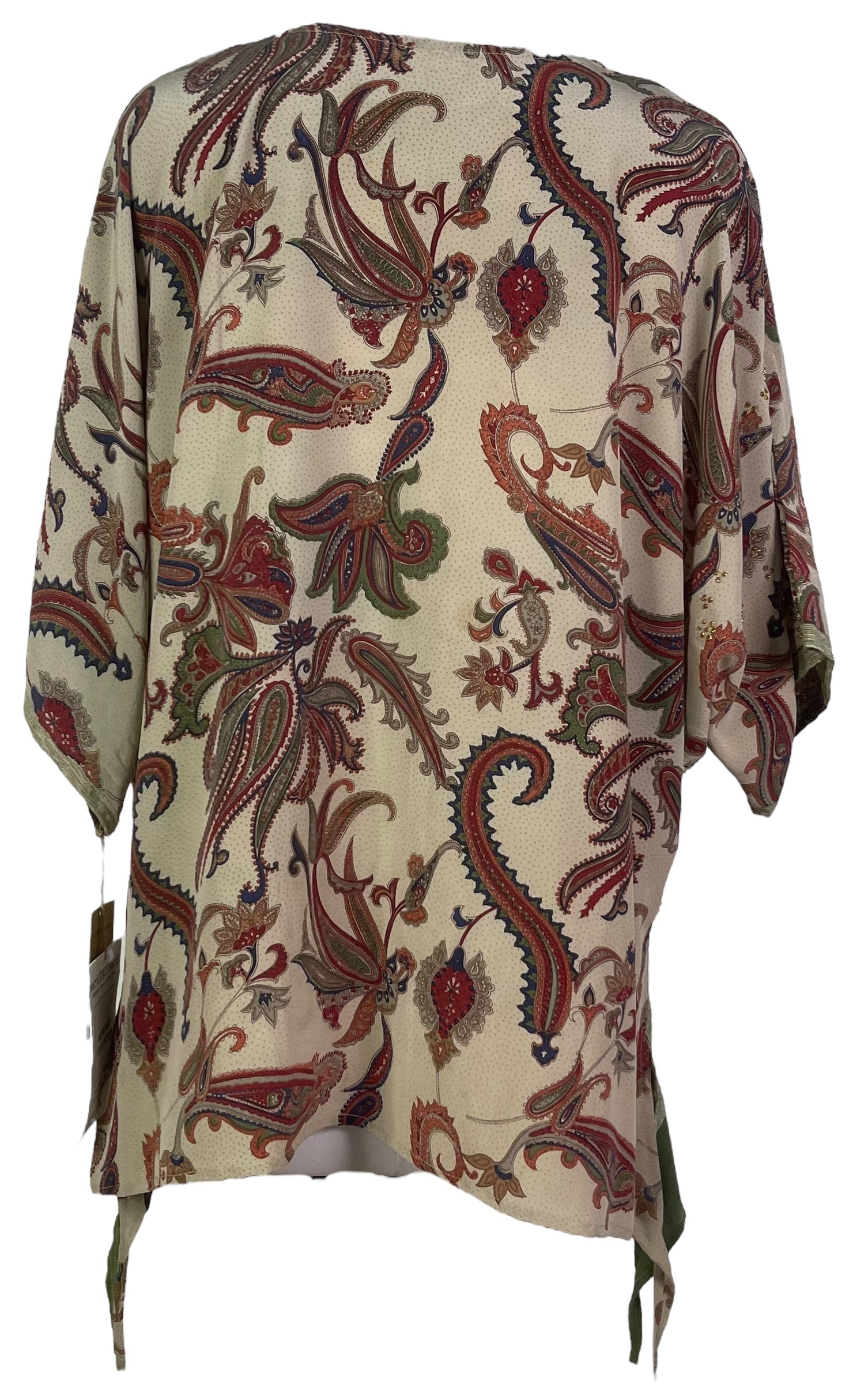 PRC7602 Wabi Sabi Pure Silk Long Tunic with Side Ties