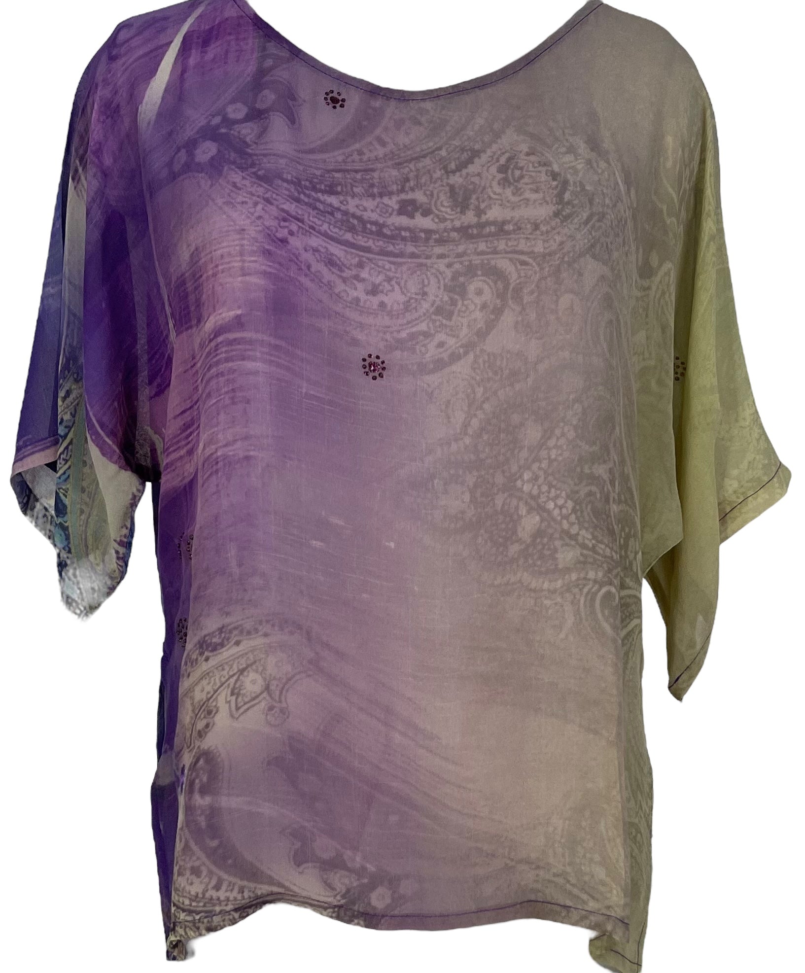 Logan Slit Silk Sleeve Top main image 1