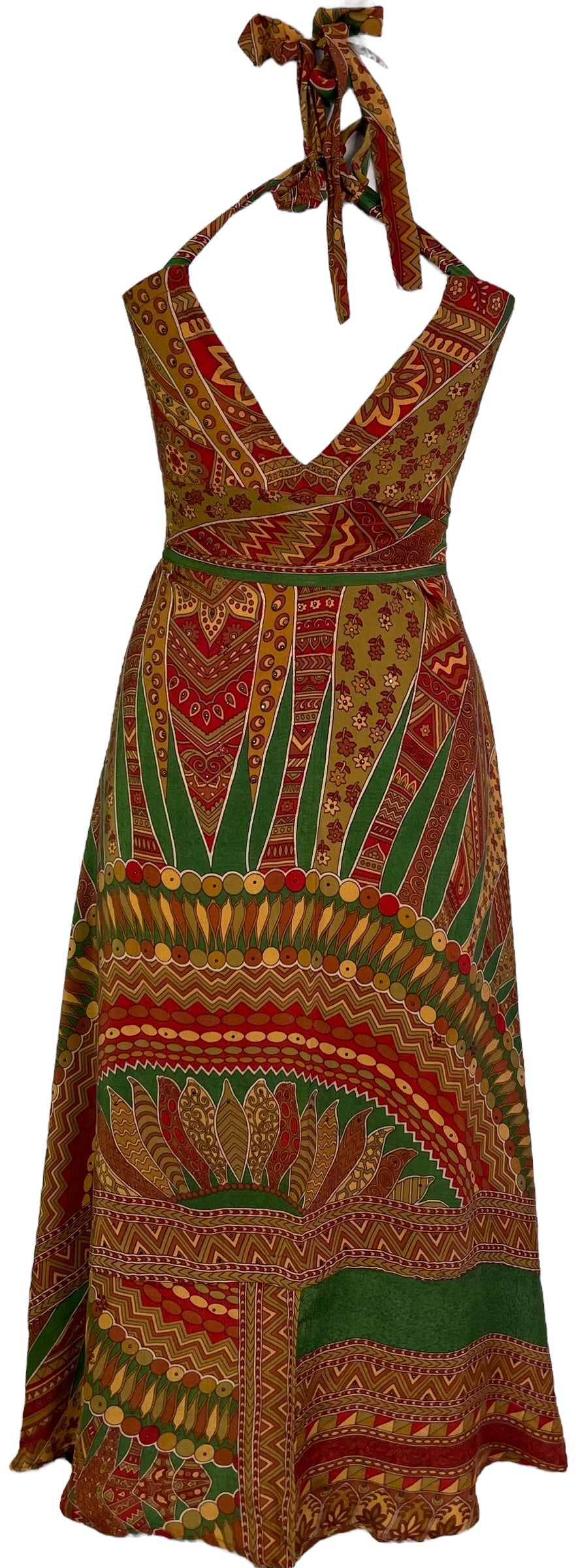 PRC7232 Avatar Pure Silk Maxi Dress with Belt