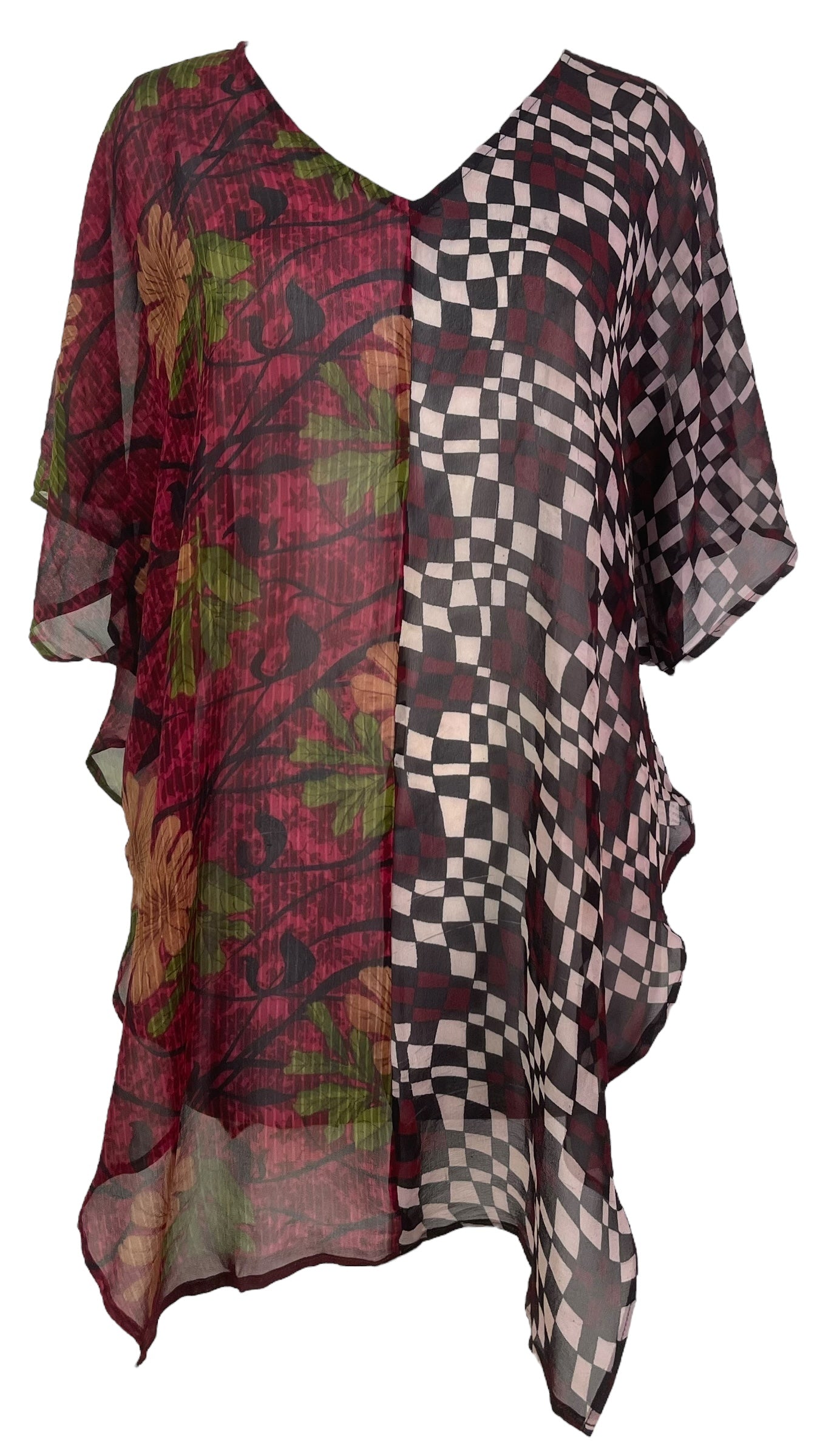 PRG7562 Sheer Wabi Sabi Pure Silk Waterfall Top