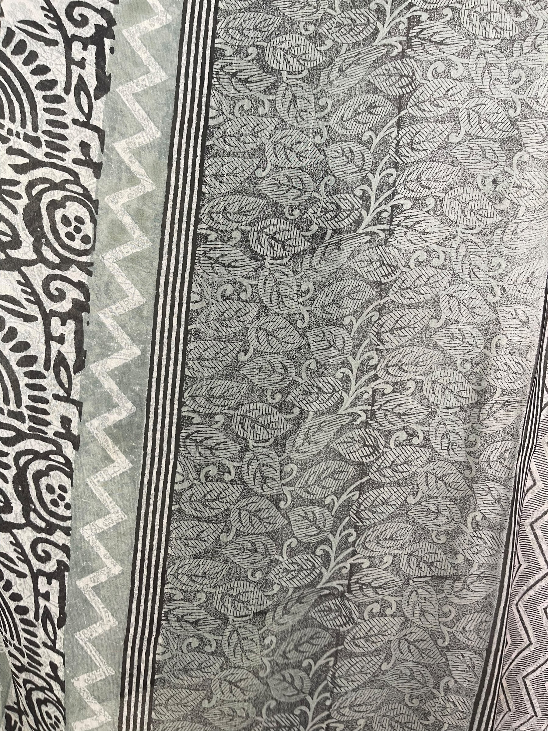 PRG7712 Sheer Wabi Sabi Pure Silk Short Kaftan Tunic With Slits