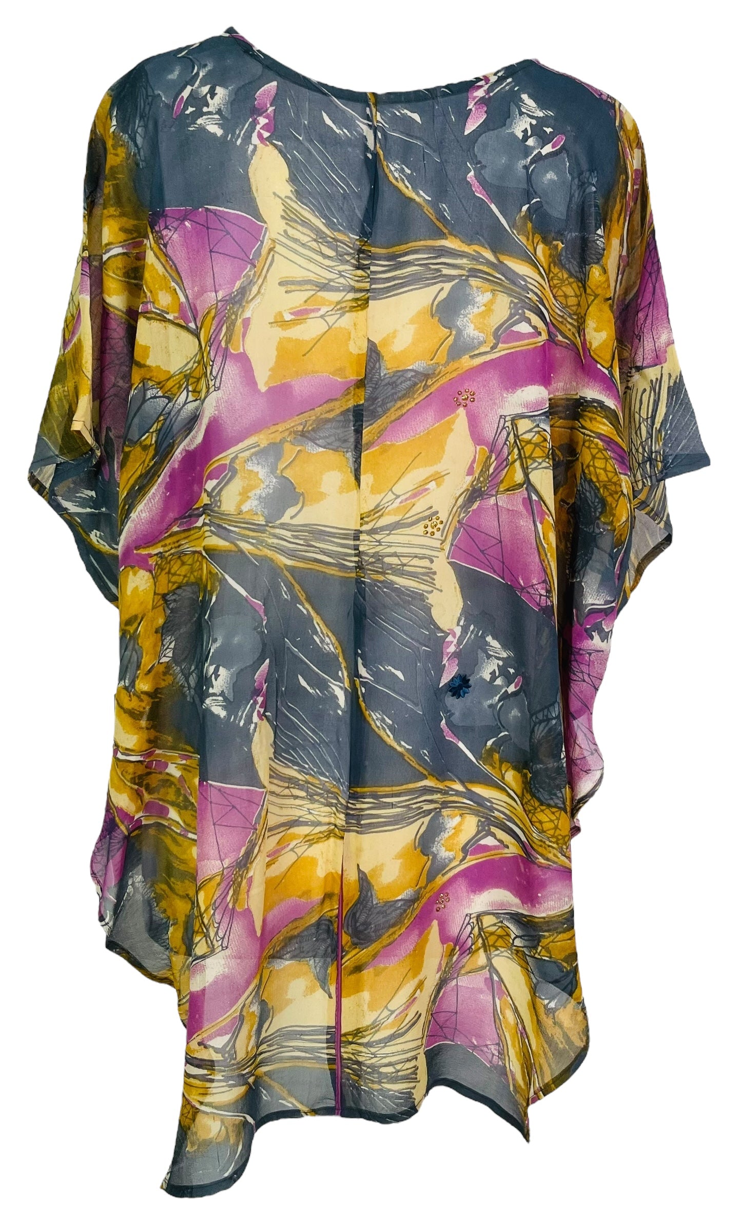PRG7591 Sheer Wabi Sabi Pure Silk Waterfall Top