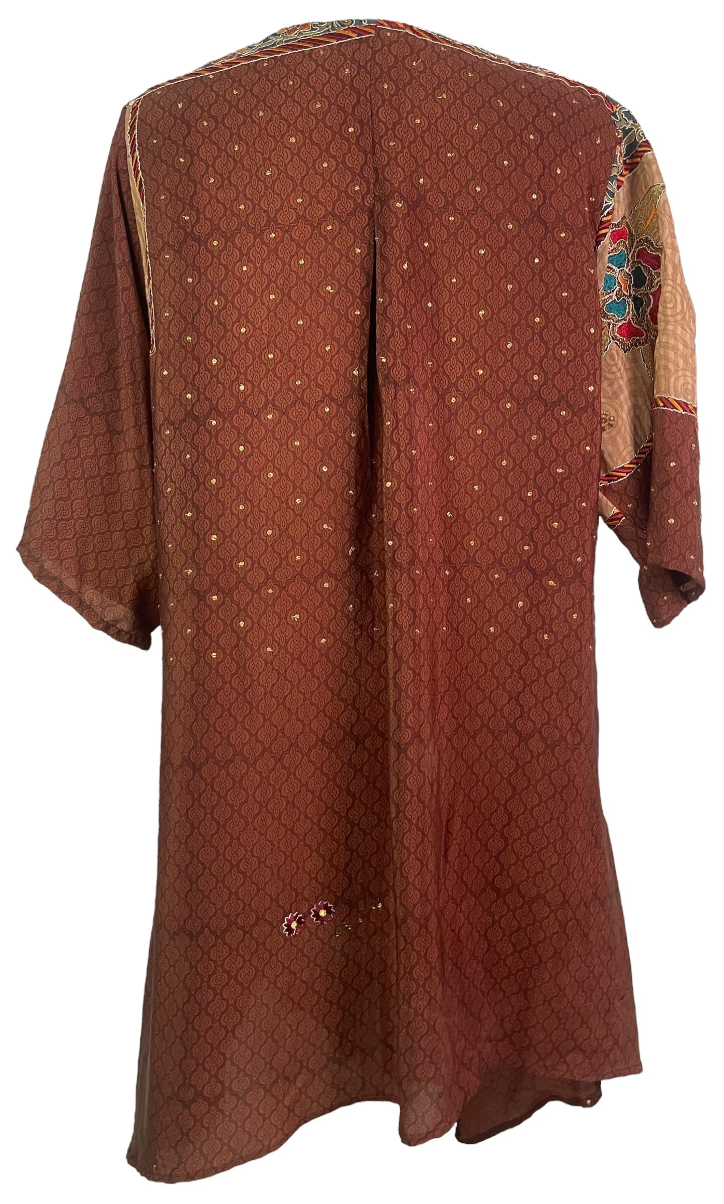 PRC7951 Wabi Sabi Pure Silk Self Pocket Tunic Dress