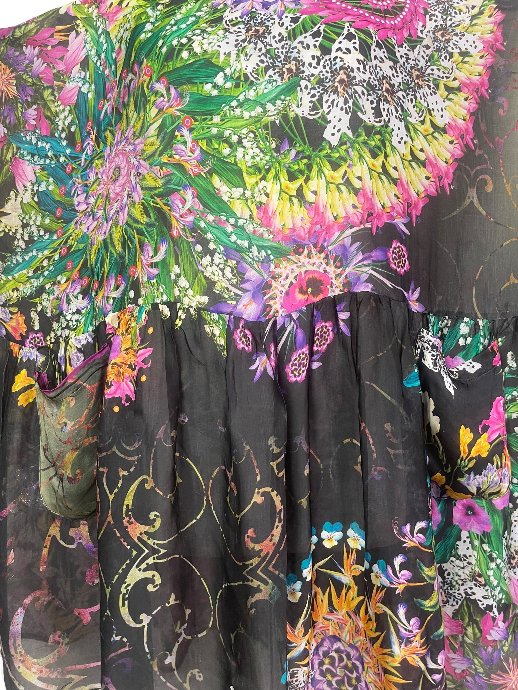 PRS8192 Wabi Sabi Pure Silk Satin Boxy Babydoll Dress