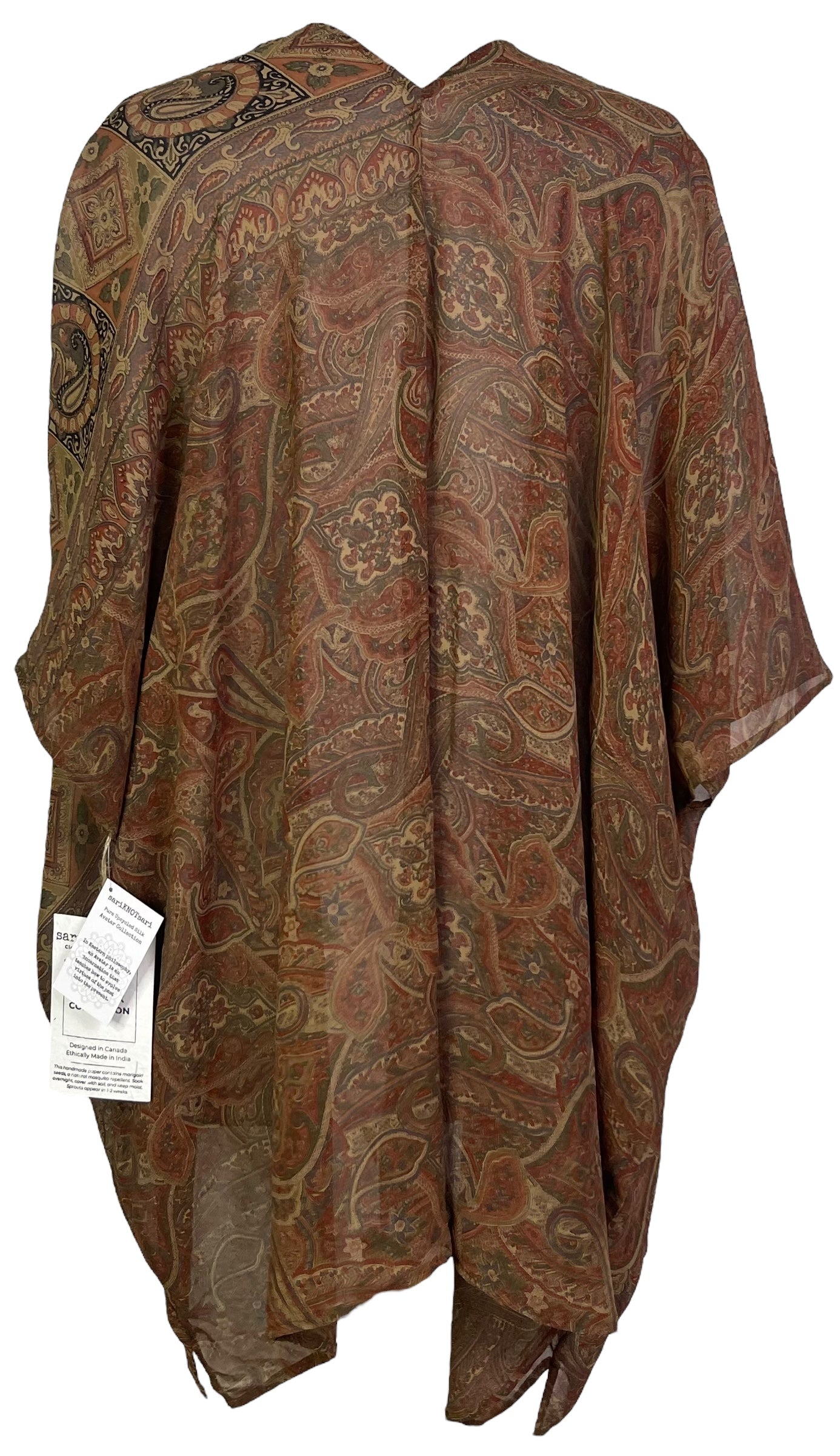 PRG7093 Sheer Avatar Pure Silk Cardigan