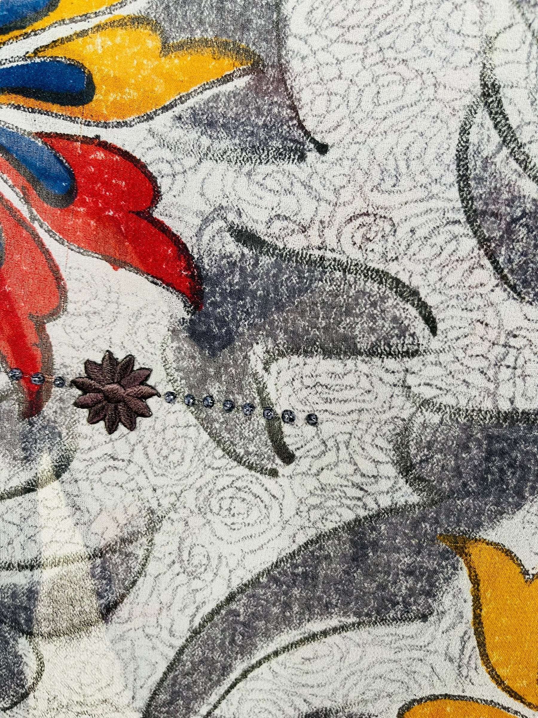 PRG7576 Sheer Wabi Sabi Pure Silk Waterfall Top