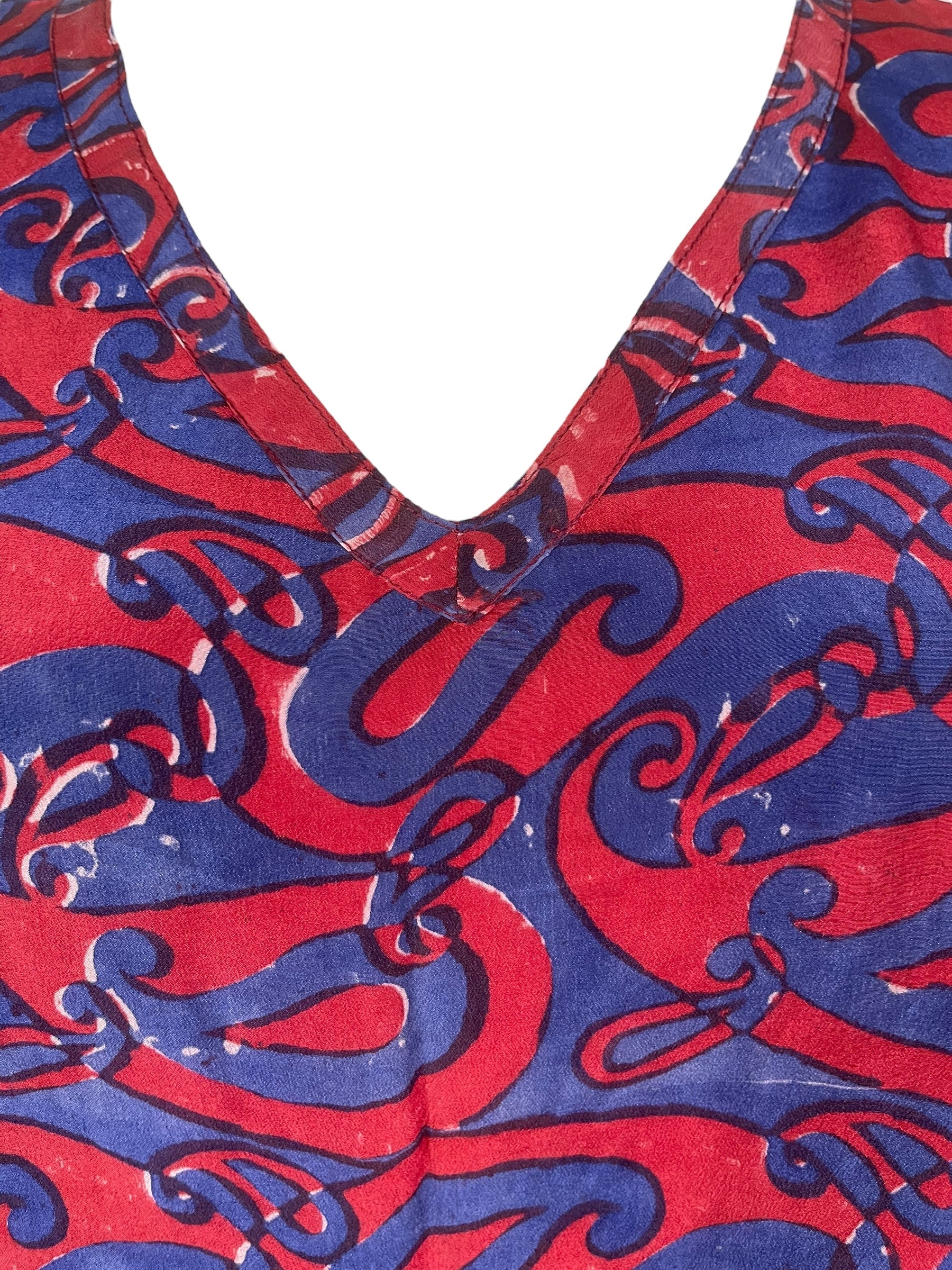 PRC7699 Wabi Sabi Pure Silk Short Kaftan Tunic With Slits