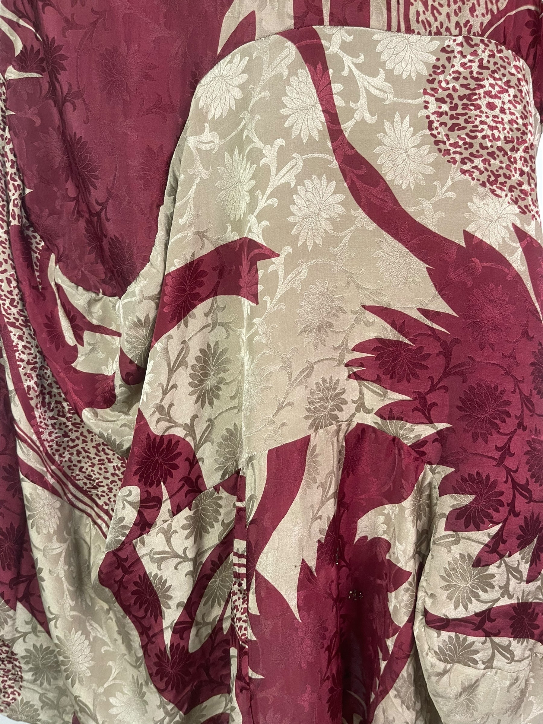 PRC7973 Wabi Sabi Sculptural Silk Long Tunic Dress