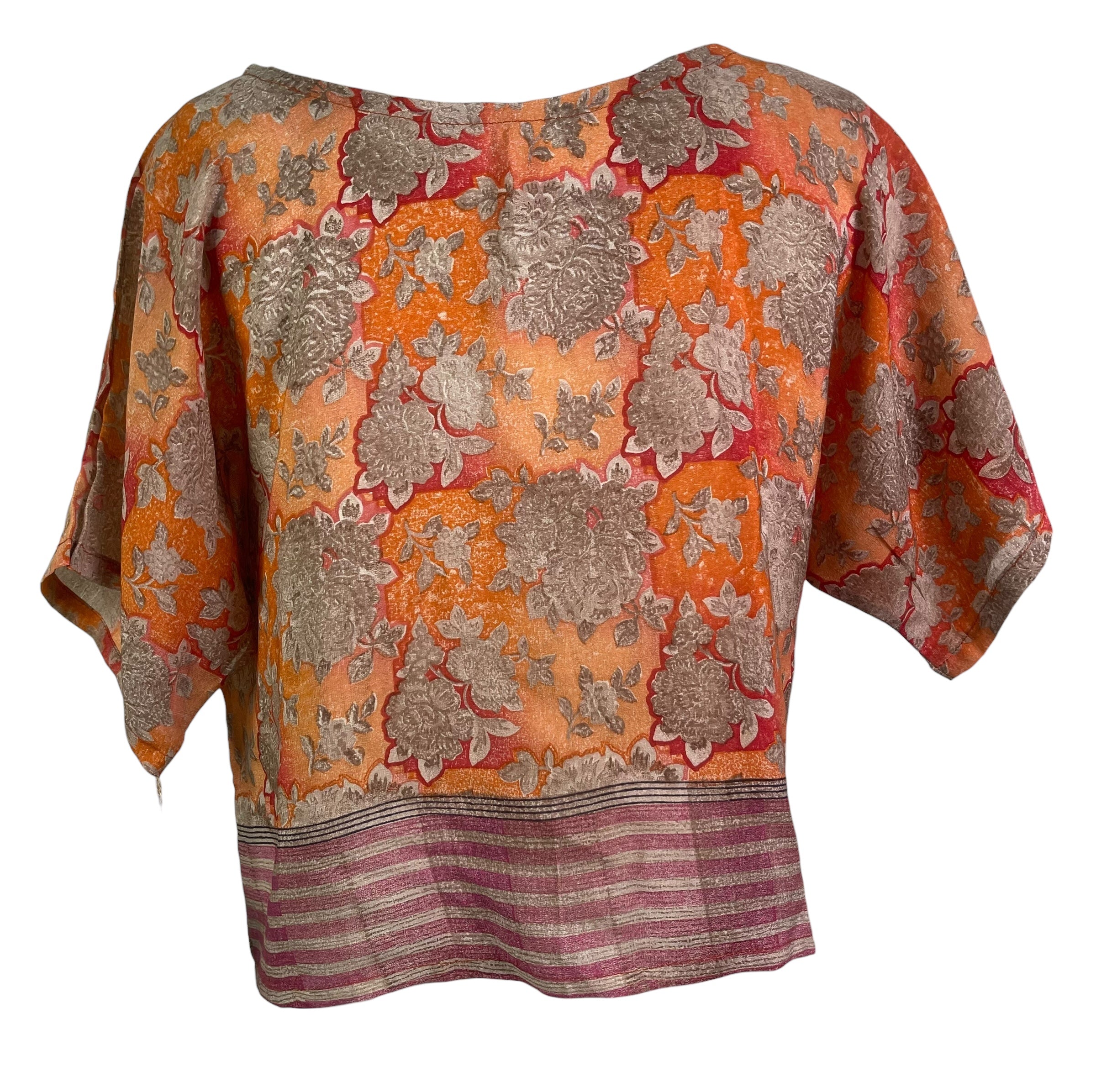 PREVIEW PRC7548 Avatar Pure Silk Boxy Top by MARCH2026 – Handmade ethical Boxy Top from sariKNOTsari using upcycled silk. Designed in Canada for travel and slow fashion, loved from Toronto to LA to Sydney.