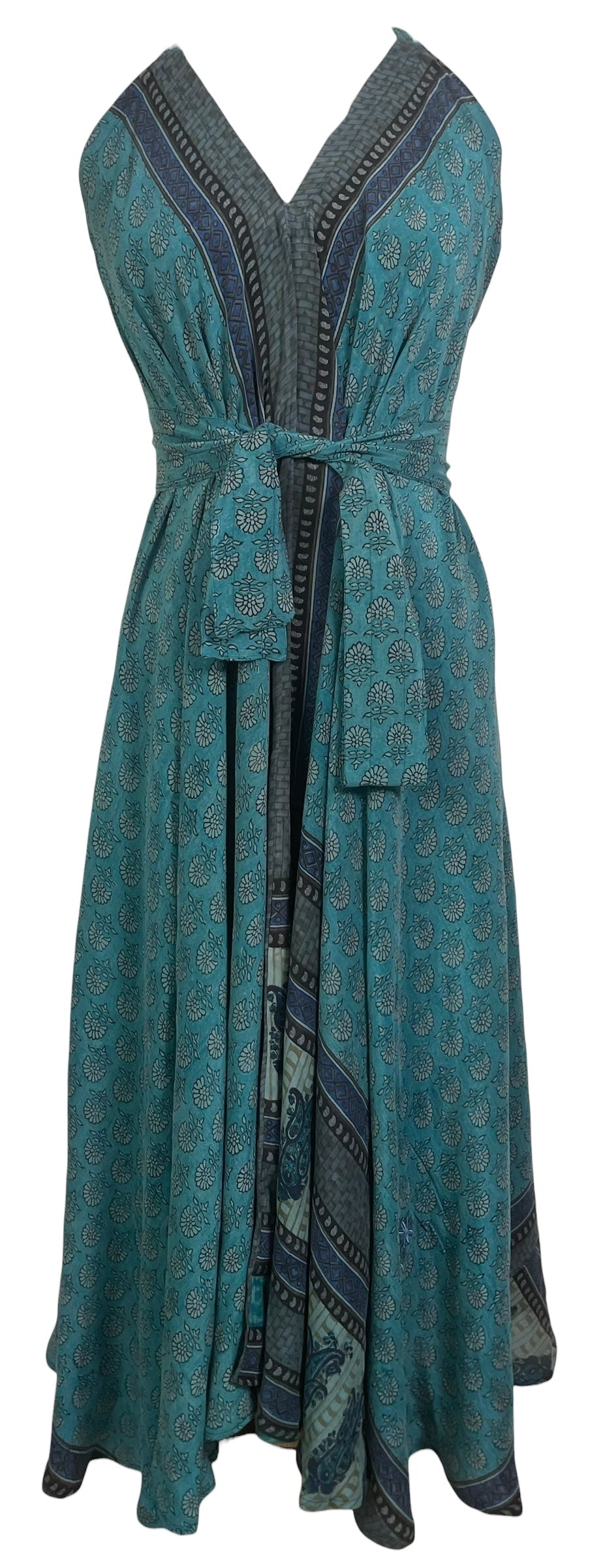 PRC8835 Wabi Sabi Pure Silk Maxi Dress with Belt by 15 FEBRUARY 2026 – Handmade ethical Maxi Dress from sariKNOTsari using upcycled silk. Designed in Canada for travel and slow fashion, loved from Toronto to LA to Sydney.