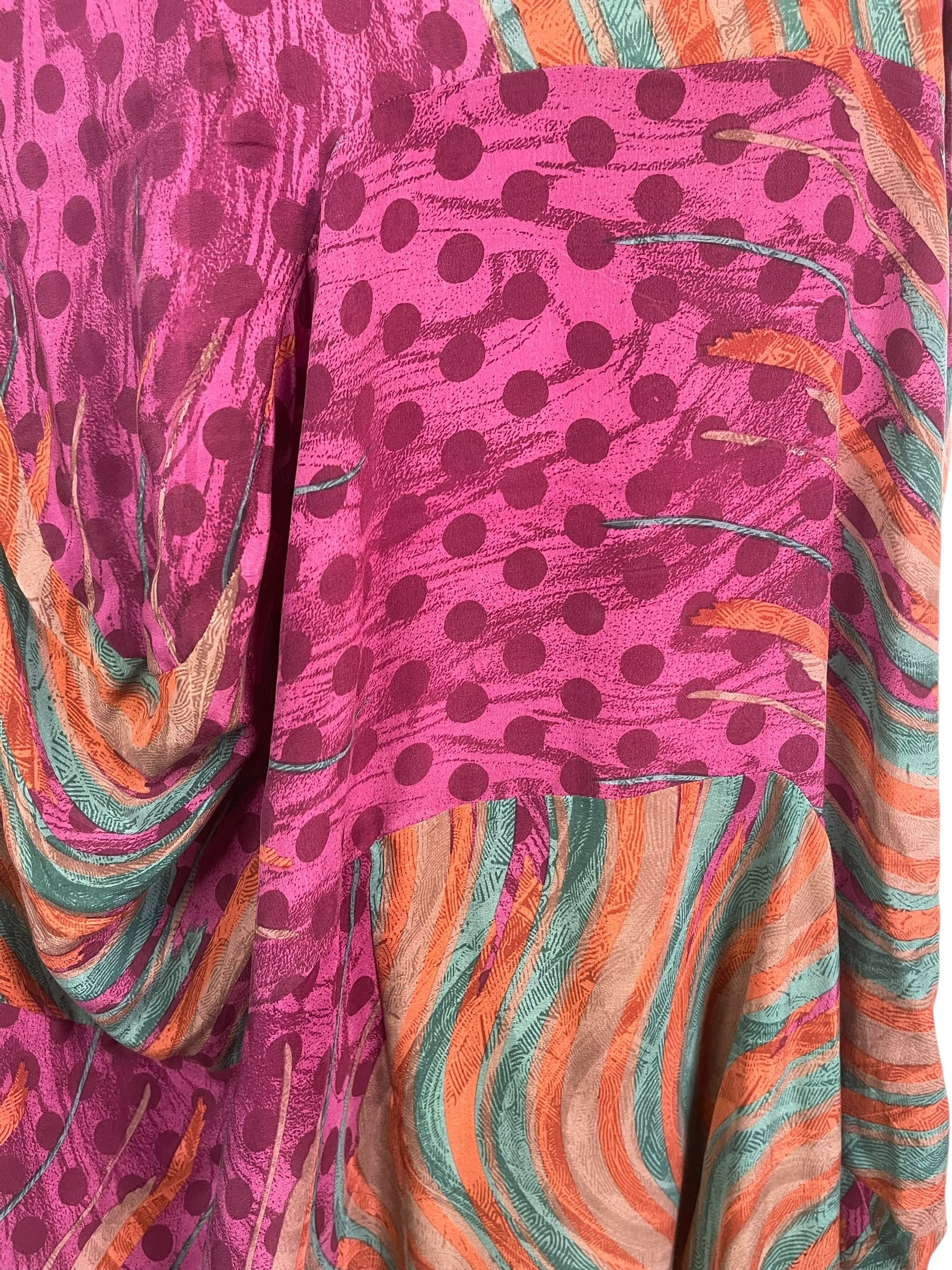 PRC8897 Avatar Pure Silk Sculptural Long Tunic Dress