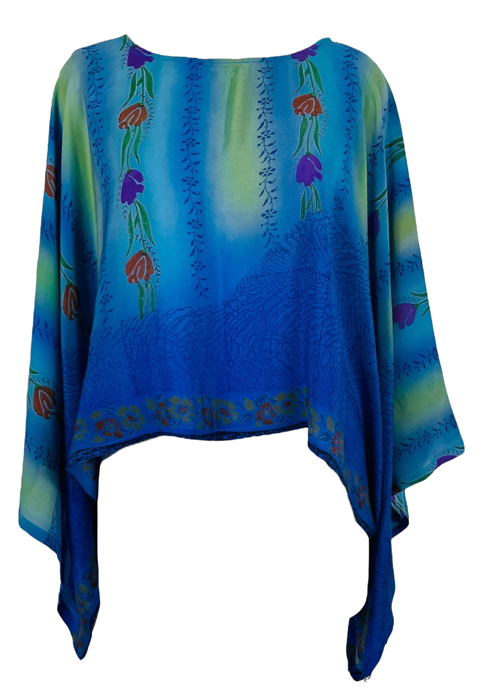 PRC7300 Avatar Pure Silk Kimono-Sleeved Top