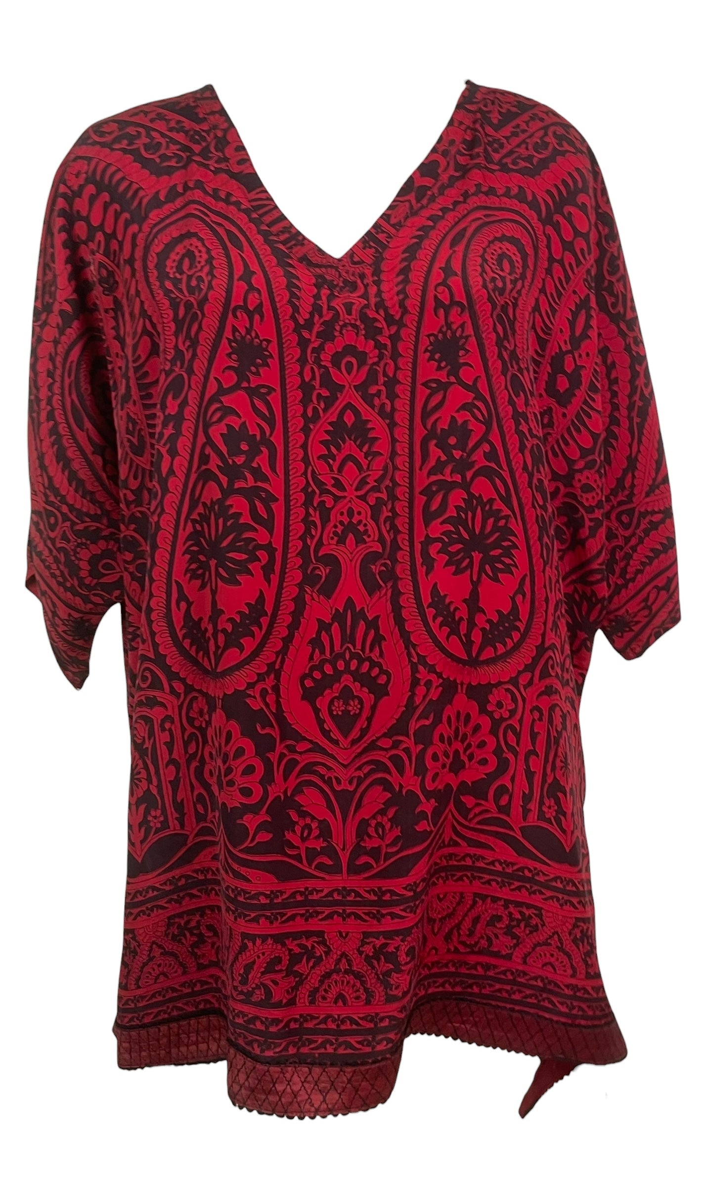 PRC8466 Avatar Pure Silk Long Tunic with Side Ties