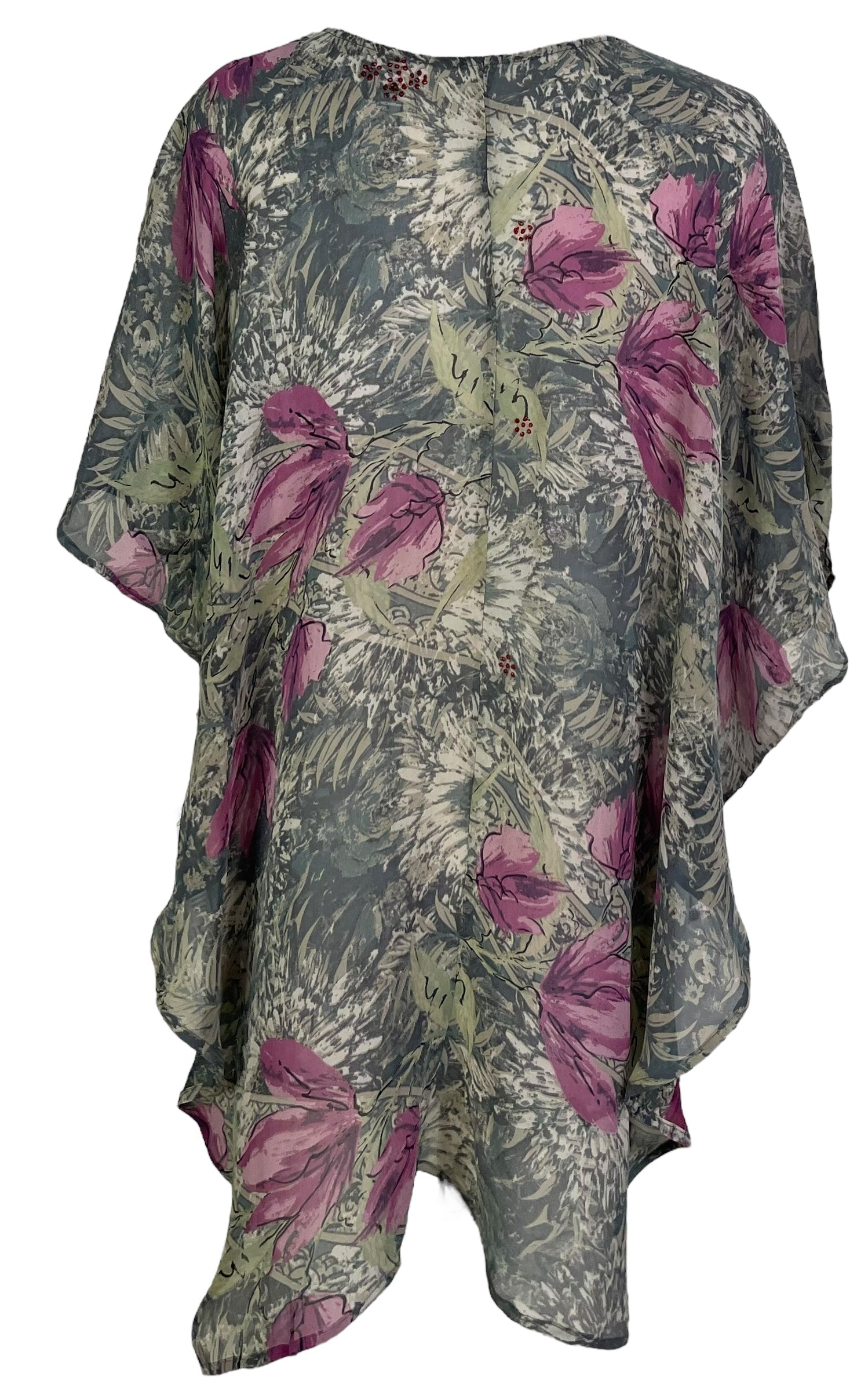 PRG7117 Sheer Wabi Sabi Pure Silk Waterfall Top