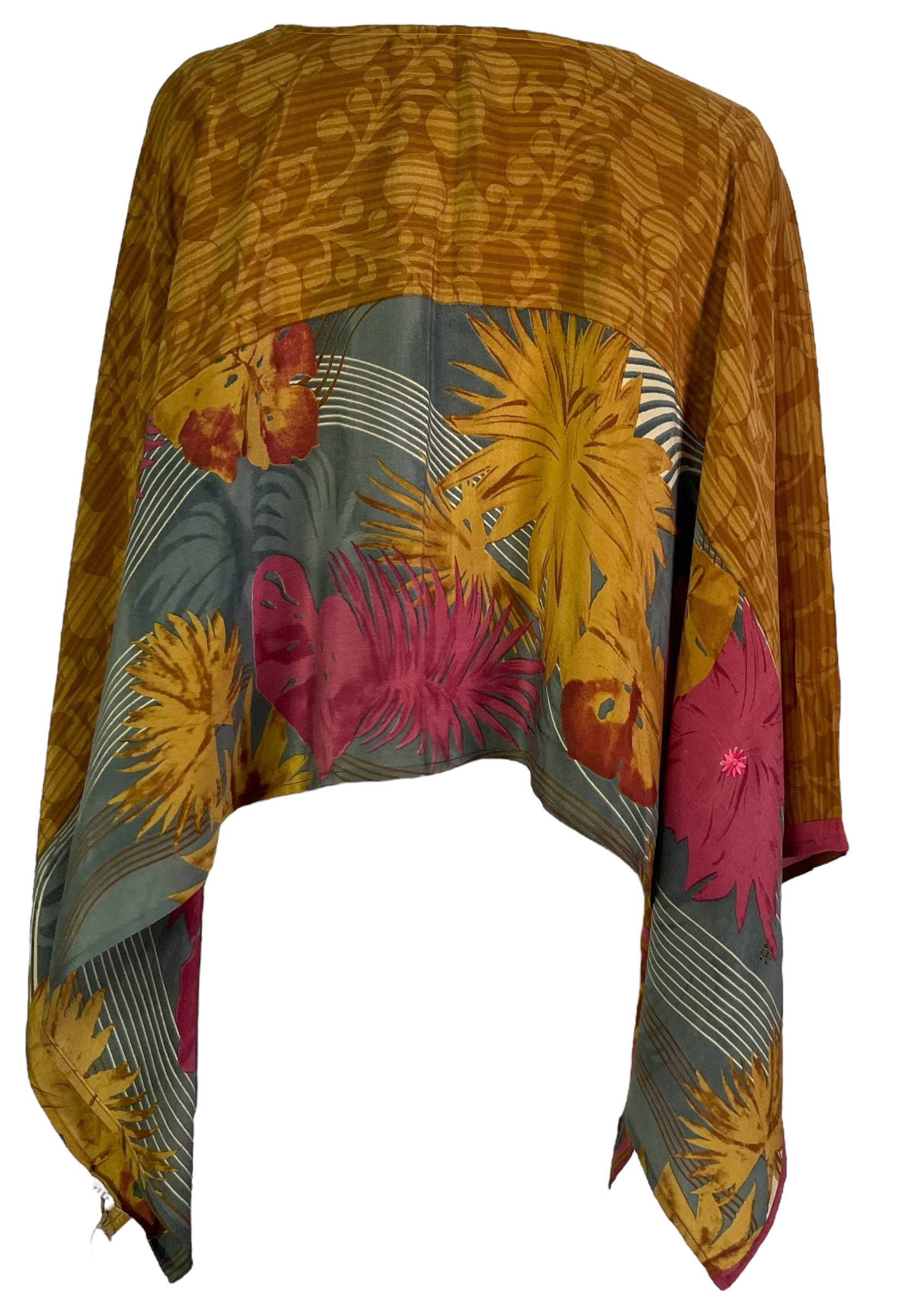 PRC7302 Avatar Pure Silk Capelet Poncho