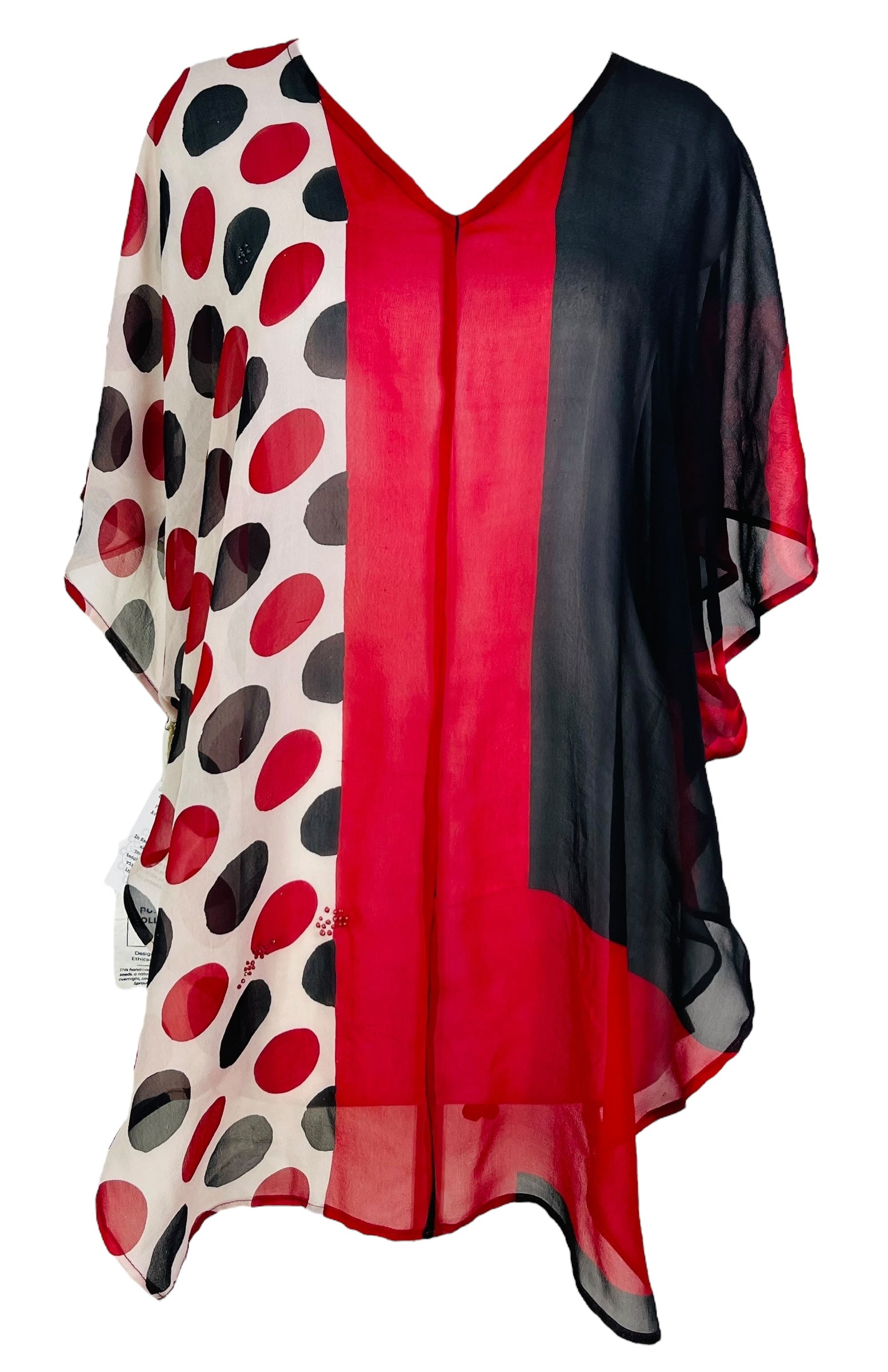 PRG7579 Sheer Wabi Sabi Pure Silk Waterfall Top