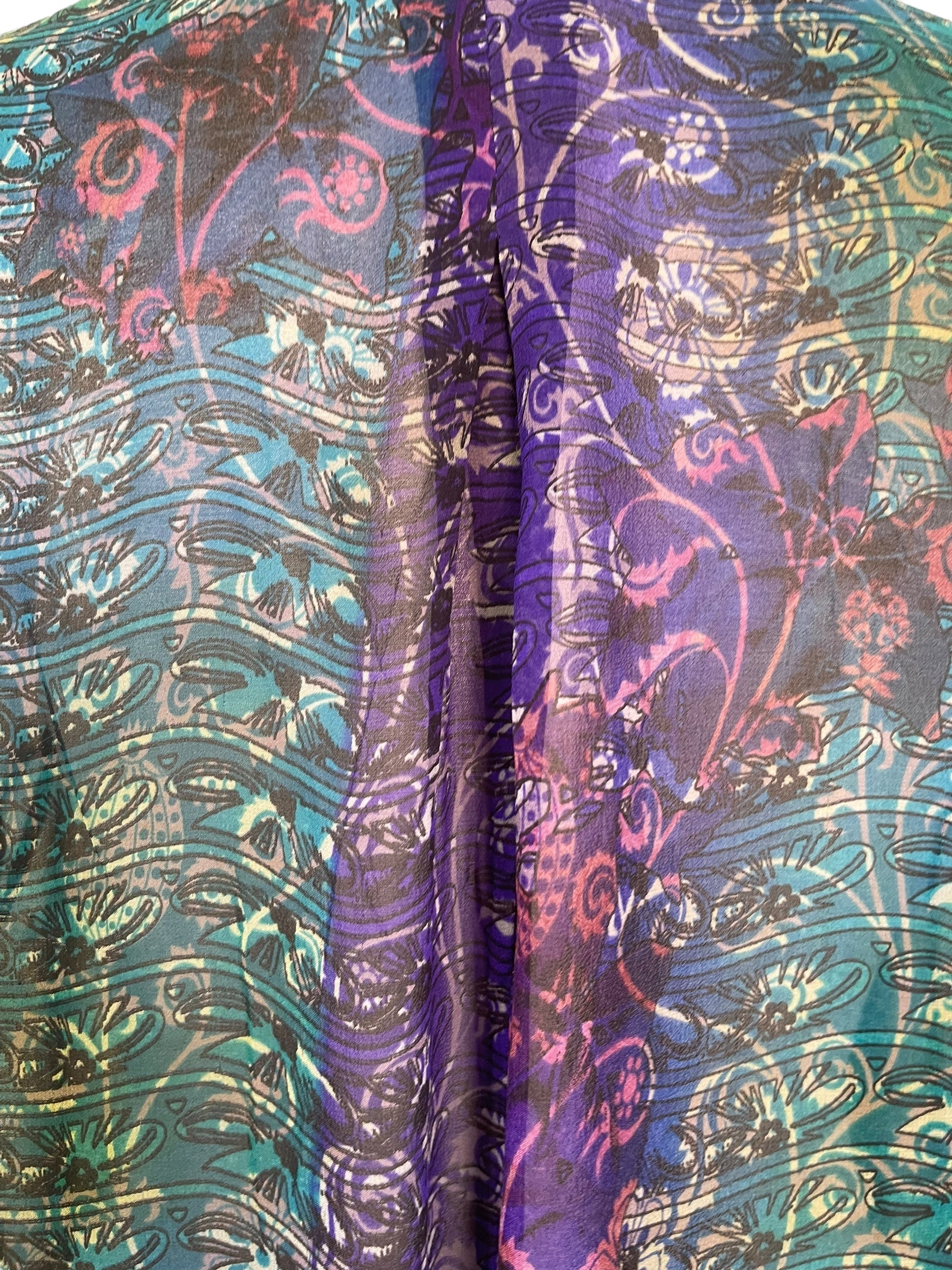 PRG7784 Sheer Avatar Pure Silk Self Pocket Tunic Dress