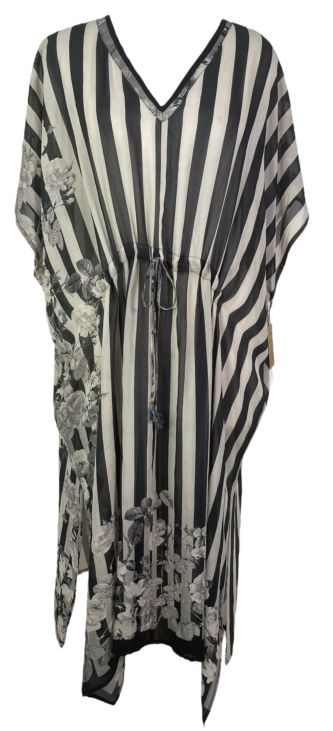 PRG7610 Sheer Wabi Sabi Pure Silk Maxi Kaftan