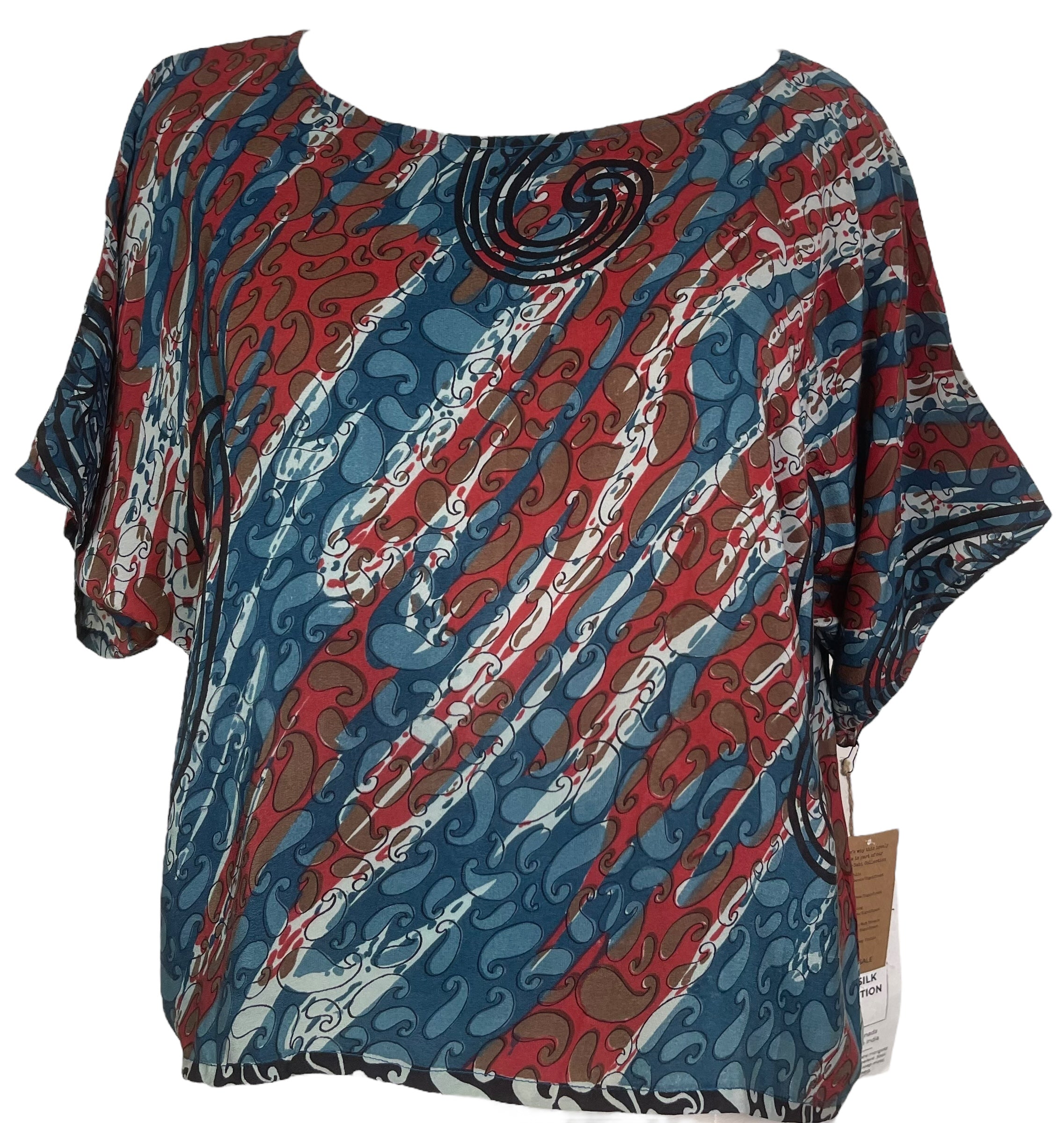 PRC7818 Wabi Sabi Pure Silk Boxy Top