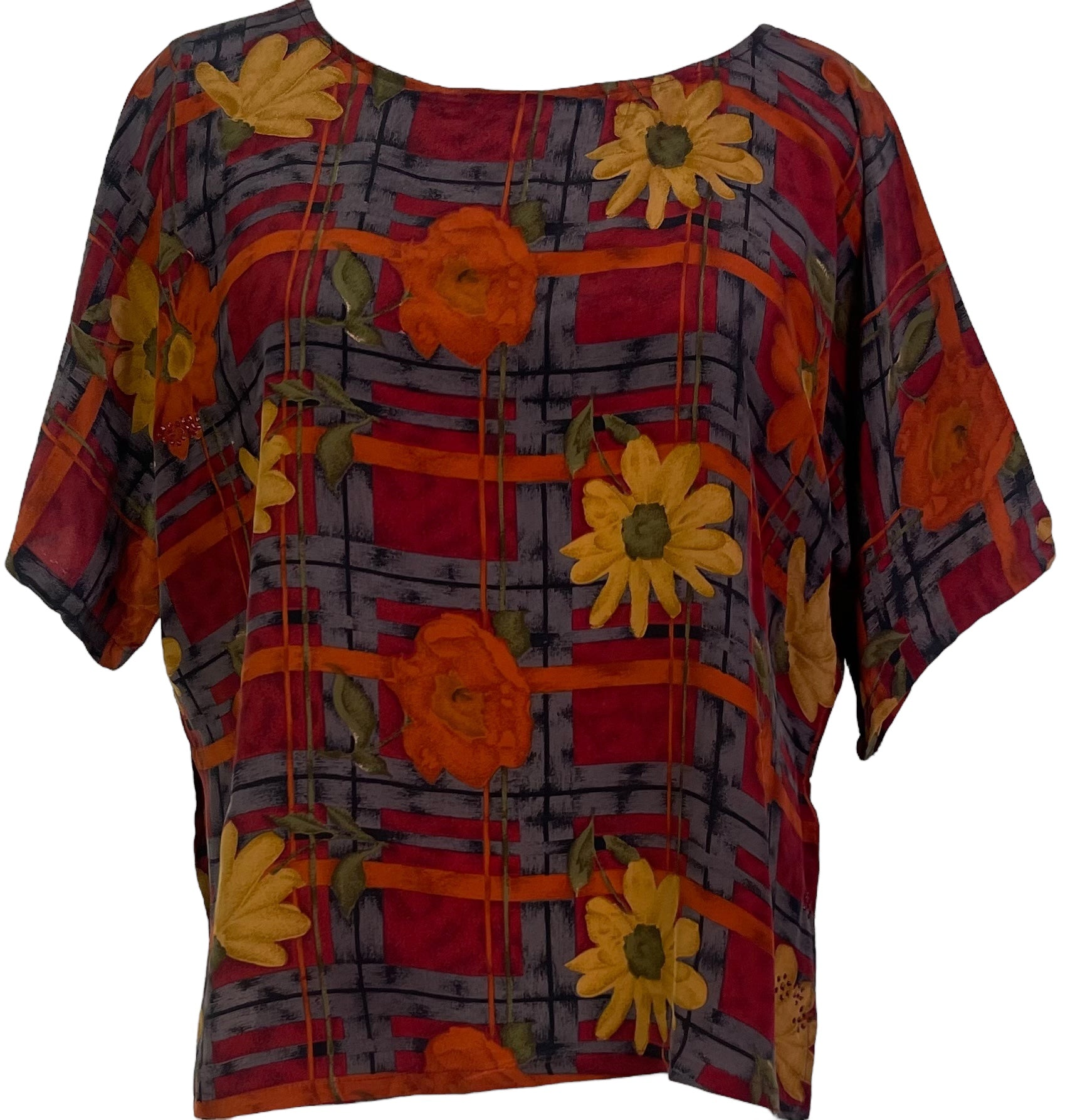 PRC6299 Wabi Sabi Pure Silk Side Slit Top