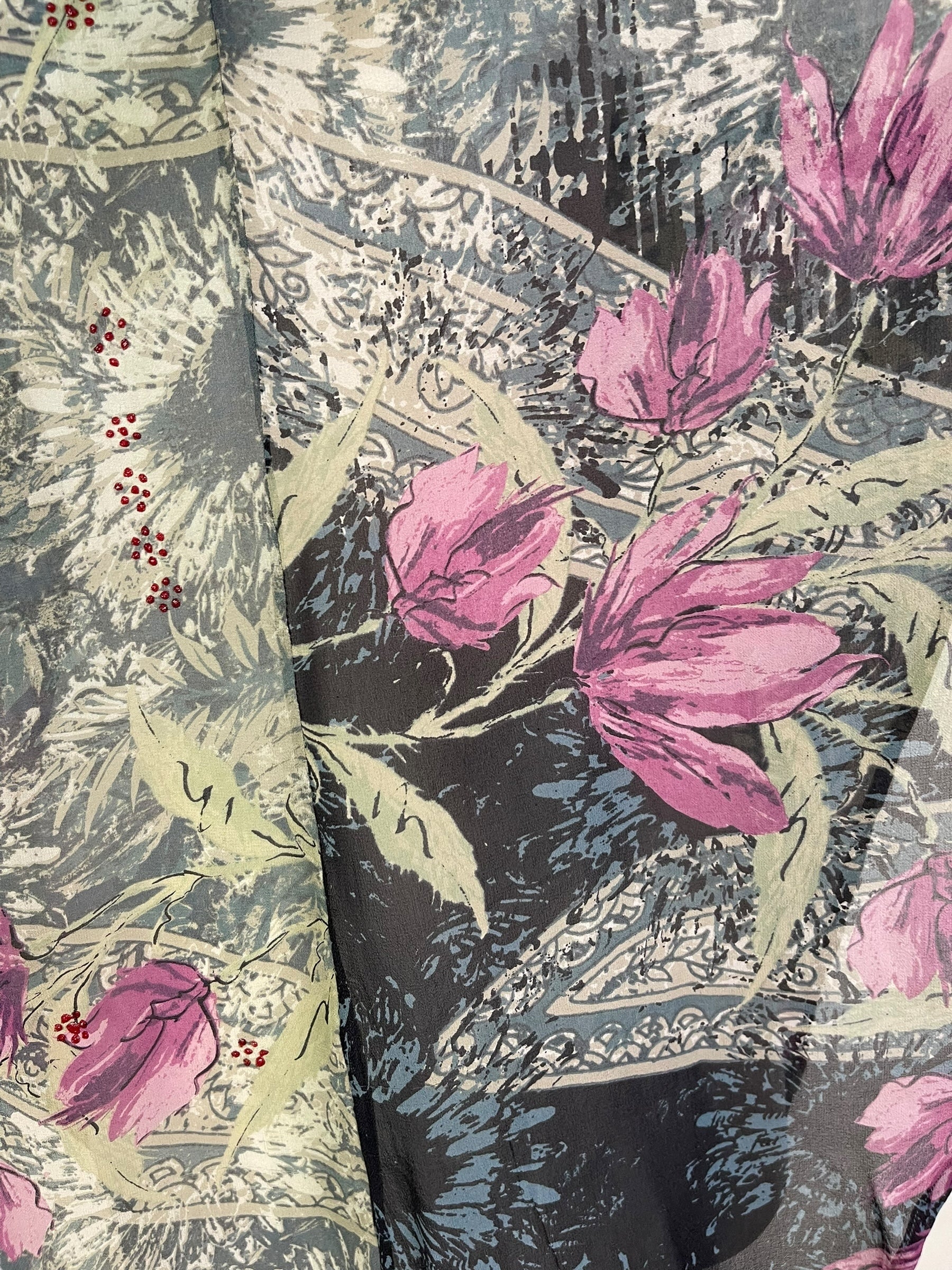 PRG7117 Sheer Wabi Sabi Pure Silk Waterfall Top